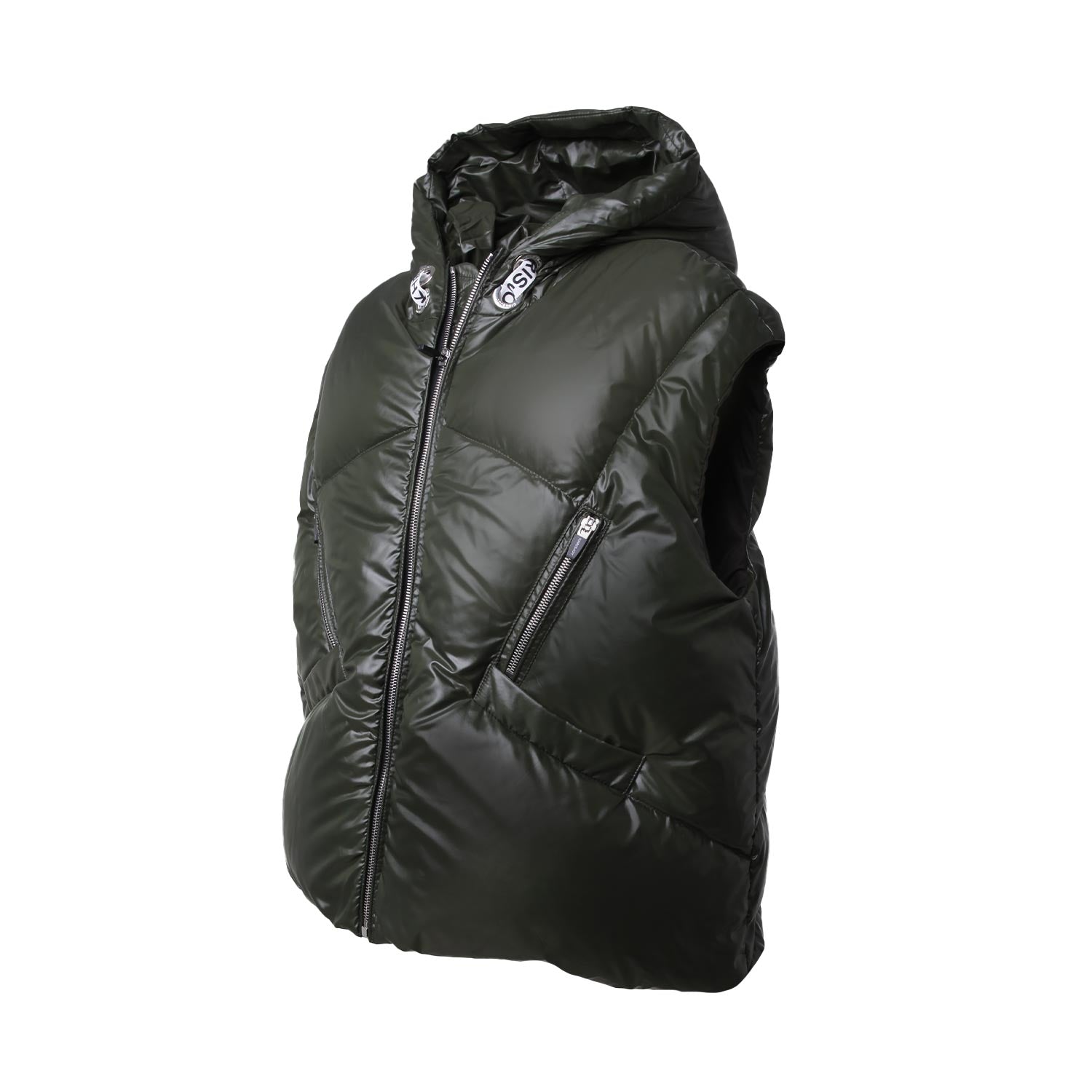 Gilet puffer Khrisjoy verde scuro Bambina Ragazza - annameglio.com abbigliamento moda