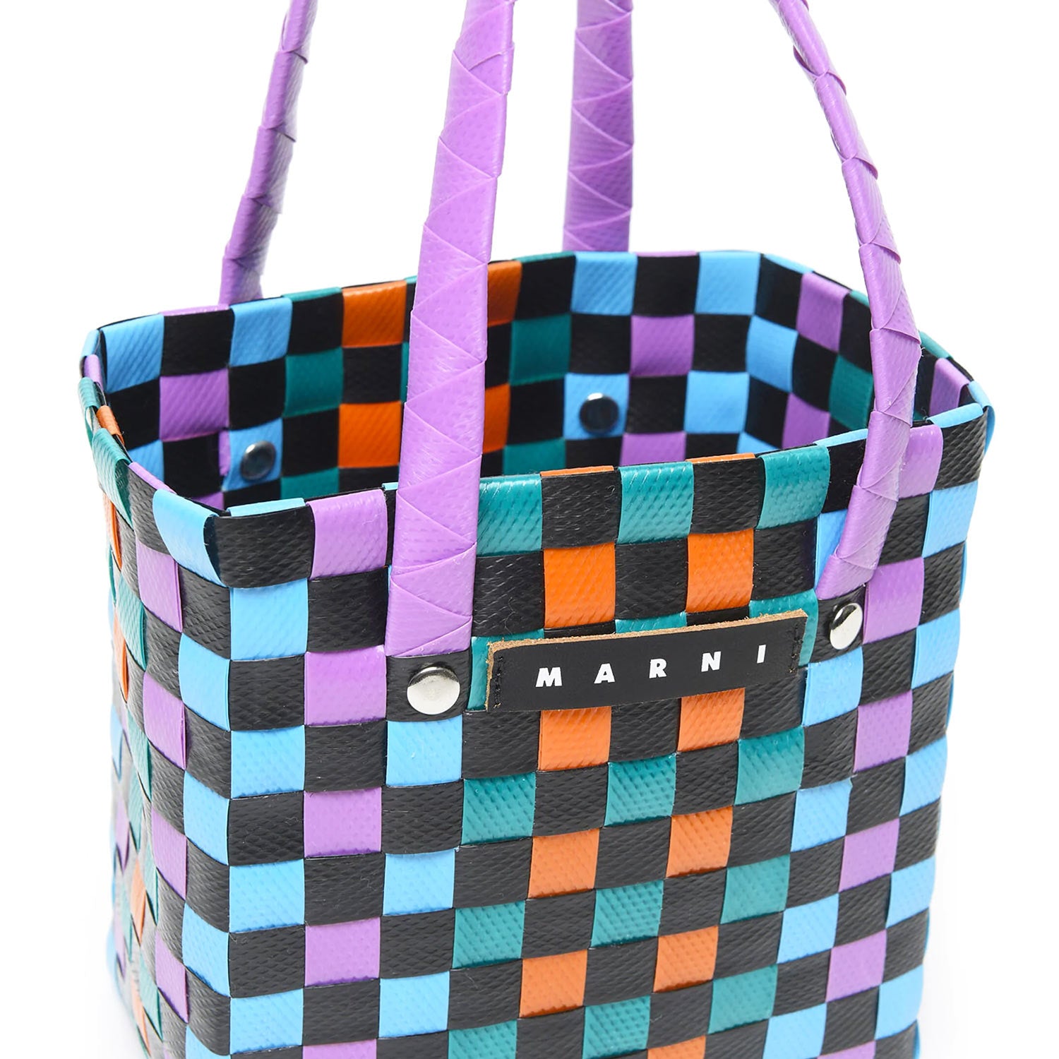 Borsa Marni mini a cestino viola e multicolor - annameglio.com abbigliamento moda