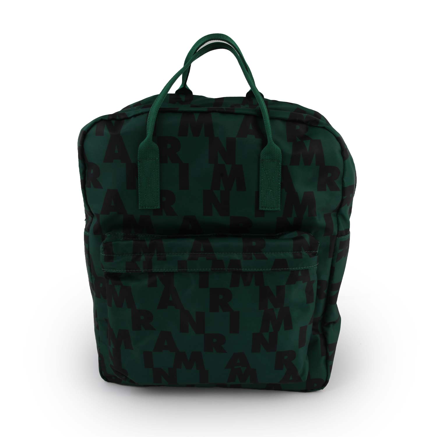 Zaino unisex verde con loghi Marni neri - annameglio.com abbigliamento moda