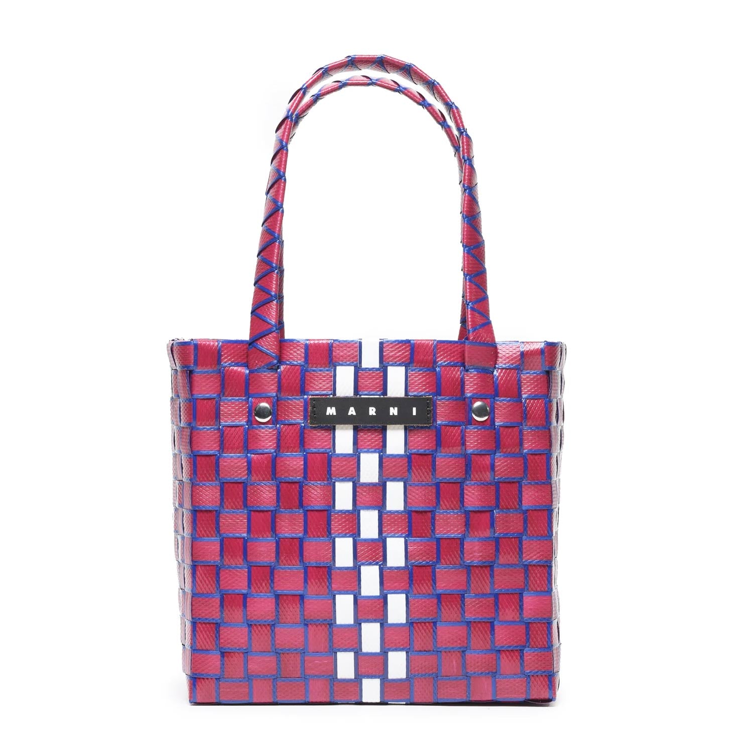 Borsa Marni a cestino fucsia, blu e bianca - annameglio.com abbigliamento moda