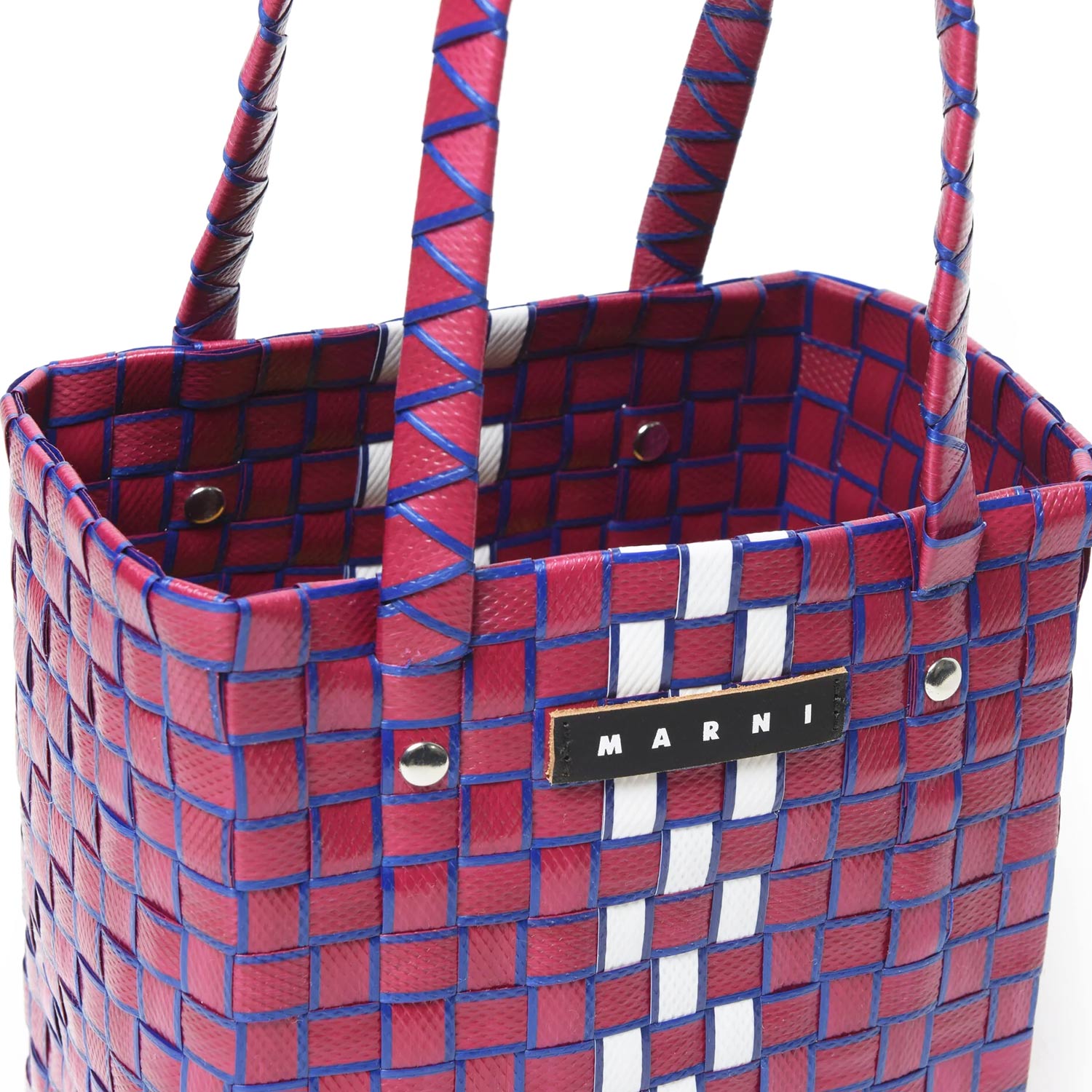 Borsa Marni a cestino fucsia, blu e bianca - annameglio.com abbigliamento moda