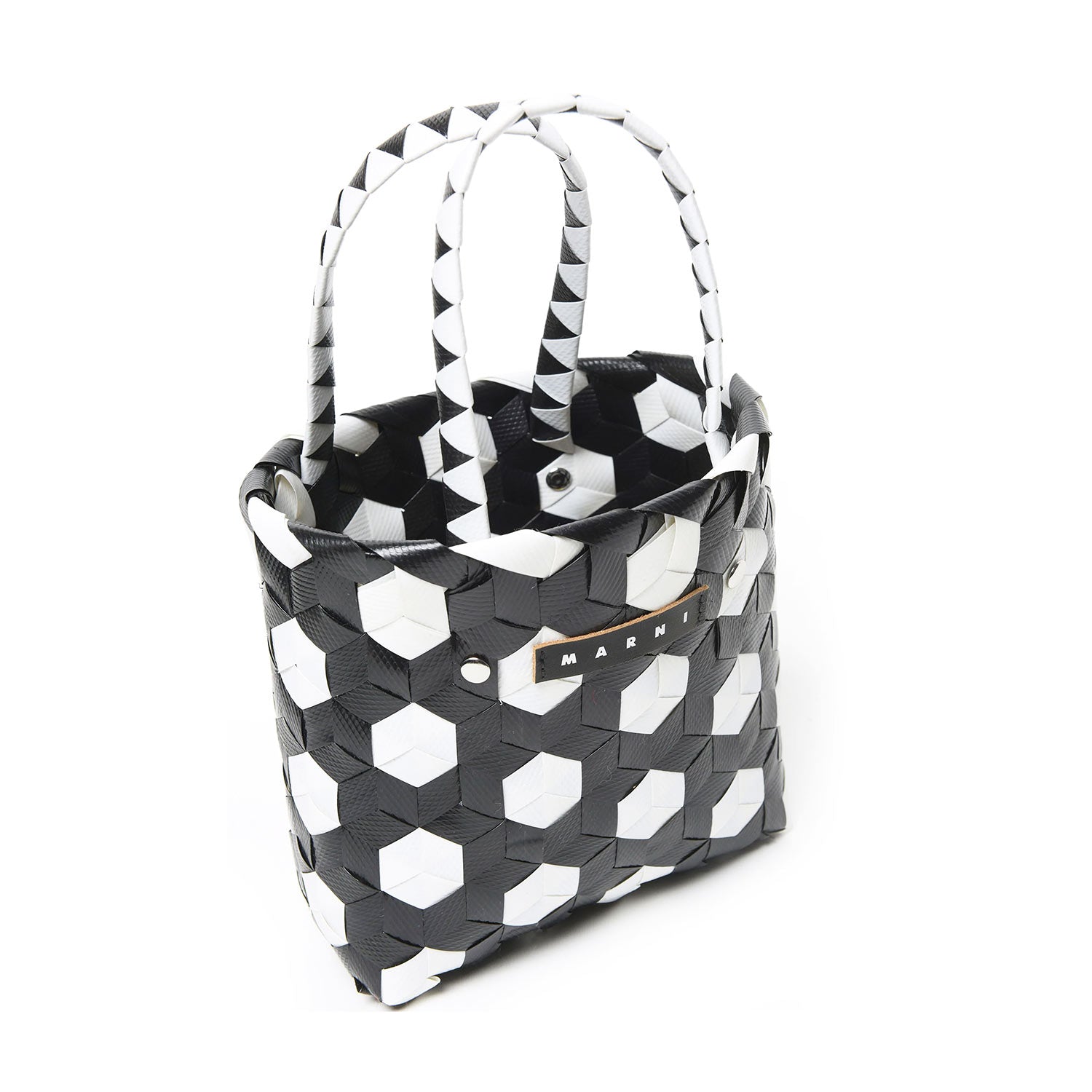 Borsa Dot Marni a cestino nera e bianca - annameglio.com abbigliamento moda