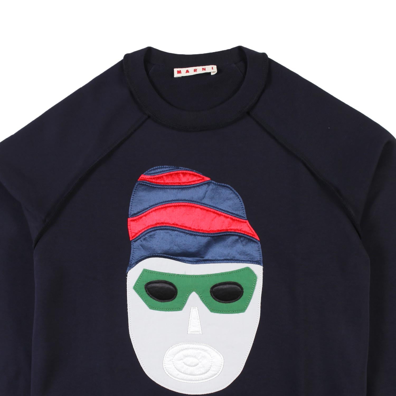 Felpa Marni blu con patchwork multicolor - annameglio.com abbigliamento moda