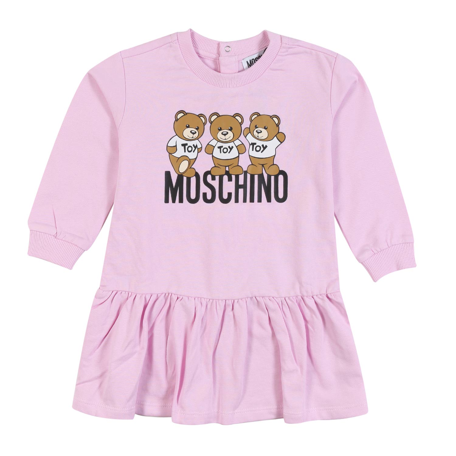 Abito in felpa rosa bimba con Teddy Bears Moschino - annameglio.com abbigliamento moda