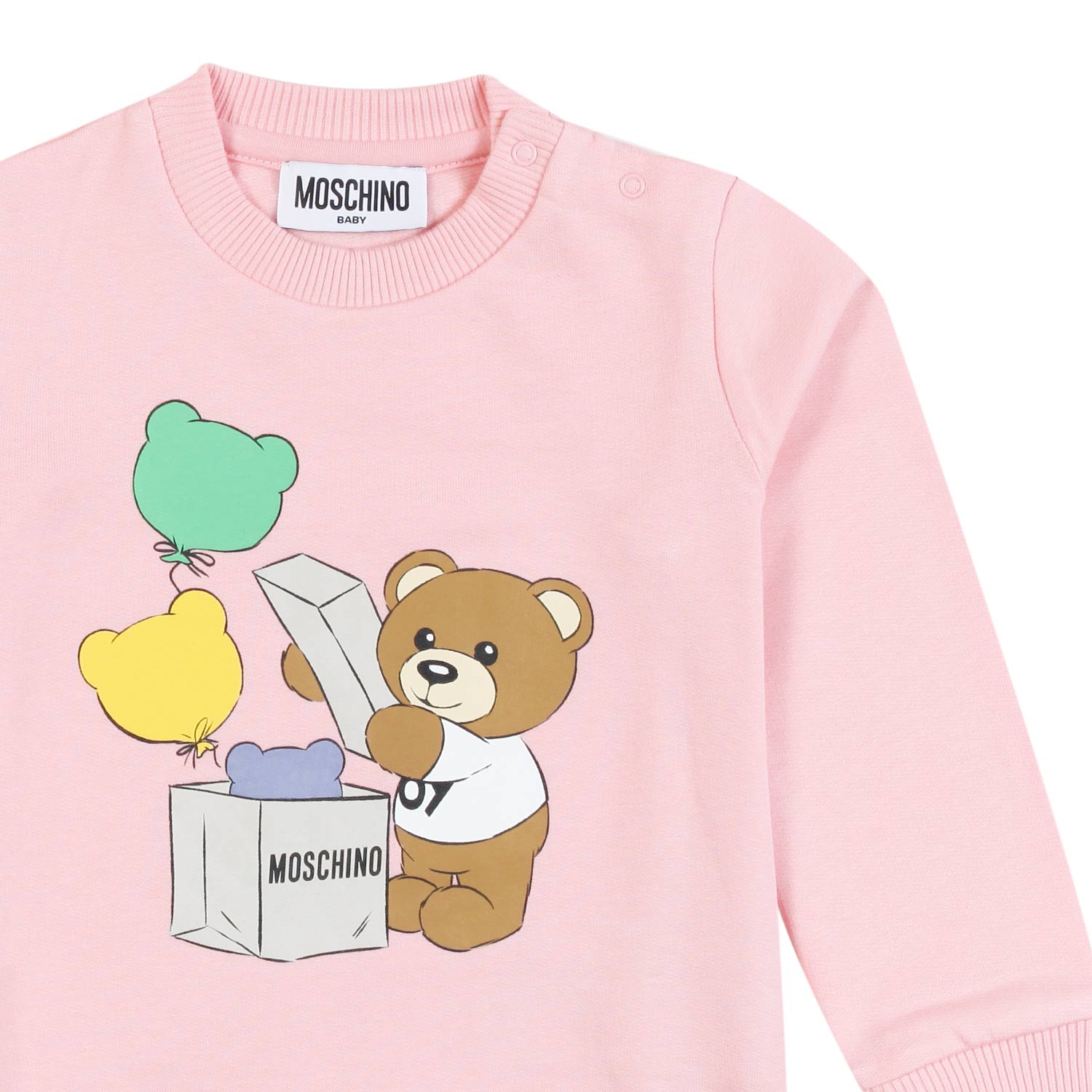 Felpa Moschino rosa bimba con Teddy Bear - annameglio.com abbigliamento moda