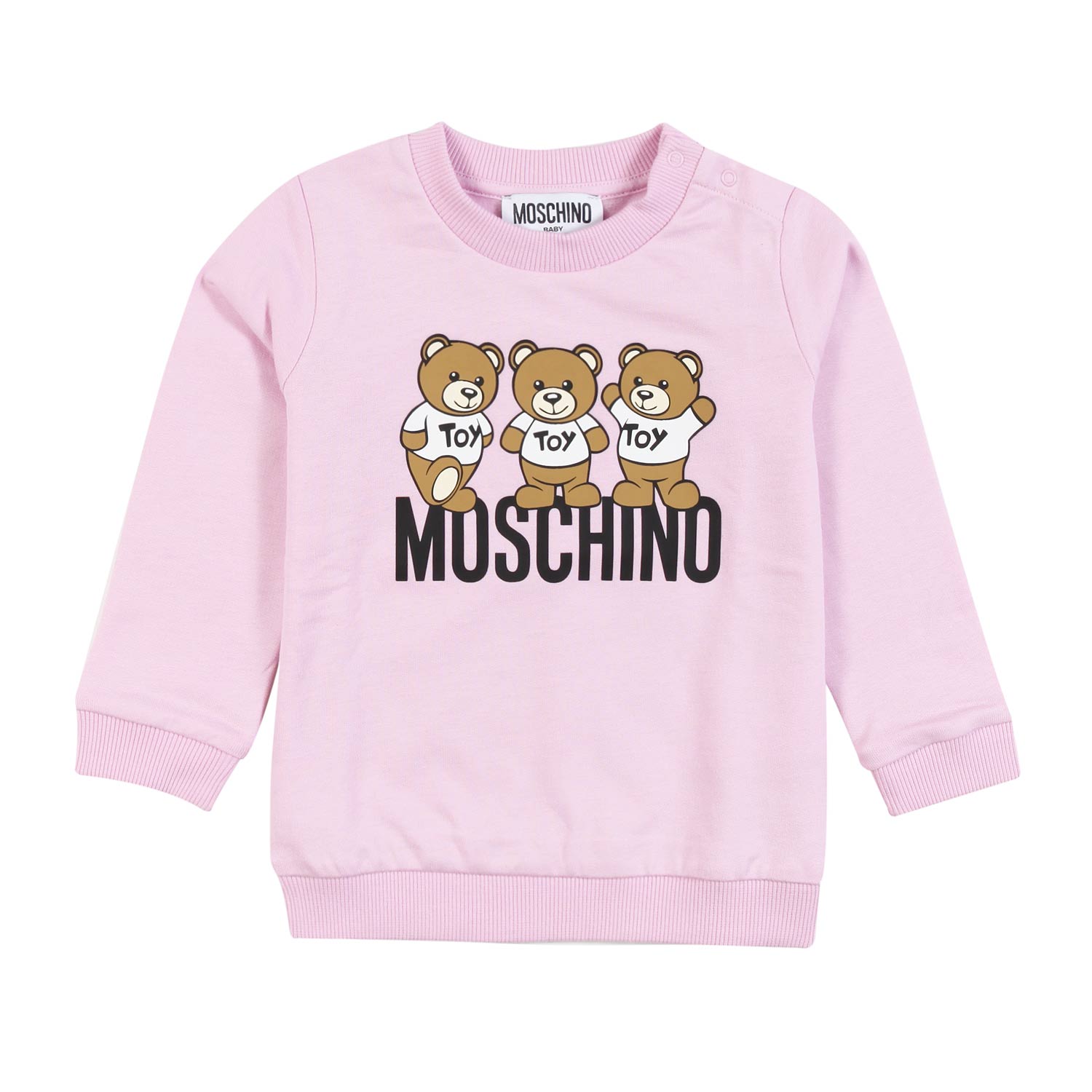 Felpa Moschino rosa glicine bimba - annameglio.com abbigliamento moda