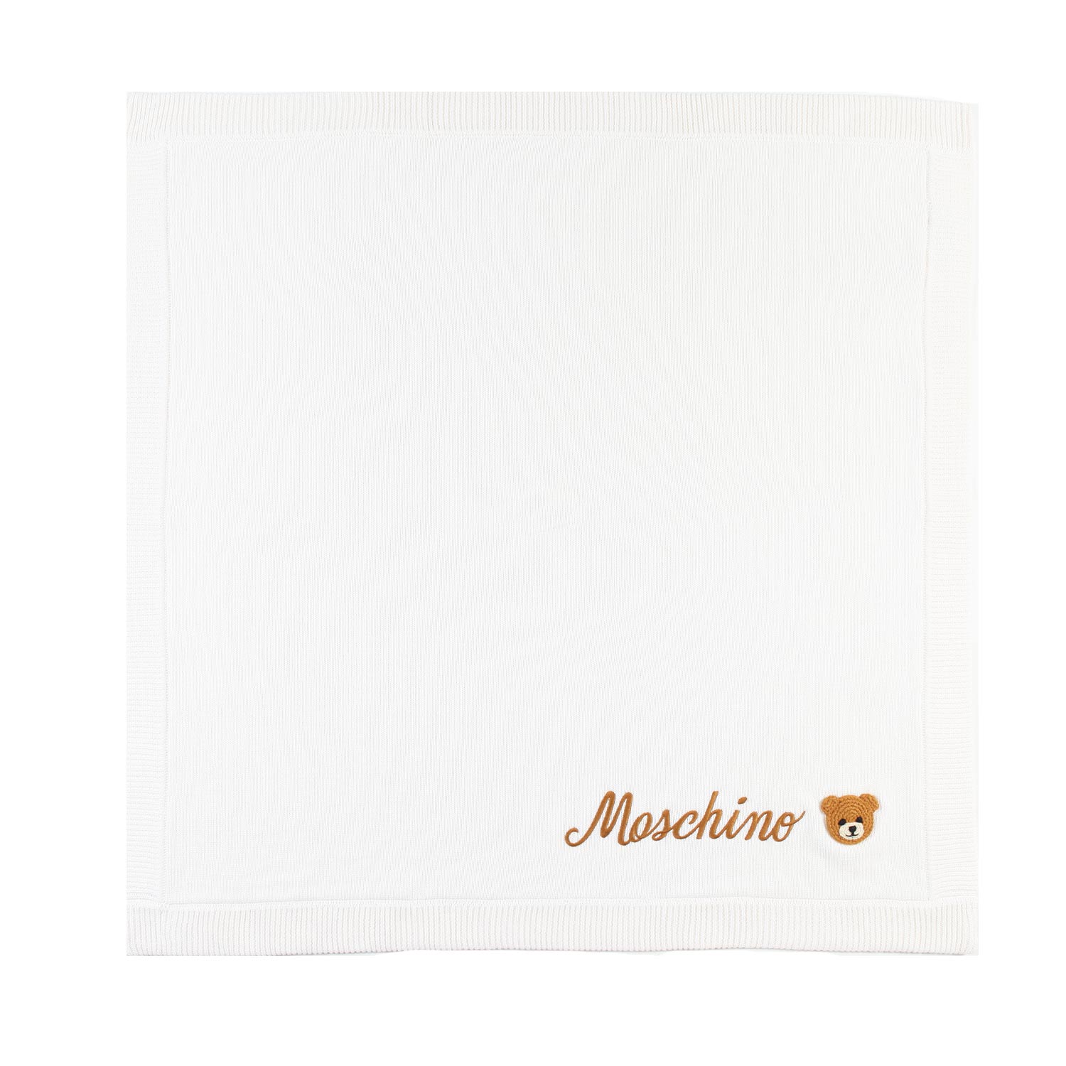 Coperta panna con logo e orsetto Moschino marroni - annameglio.com abbigliamento moda