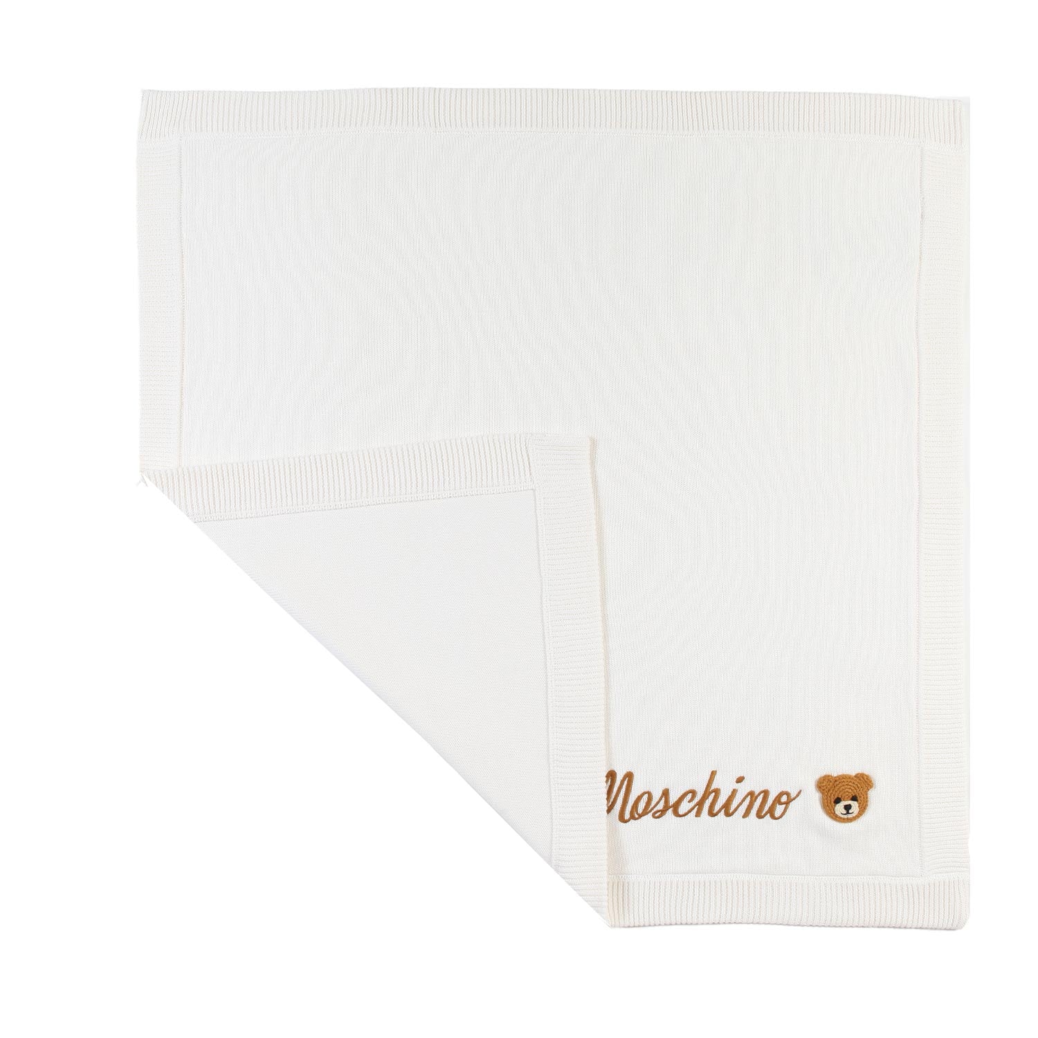 Coperta panna con logo e orsetto Moschino marroni - annameglio.com abbigliamento moda