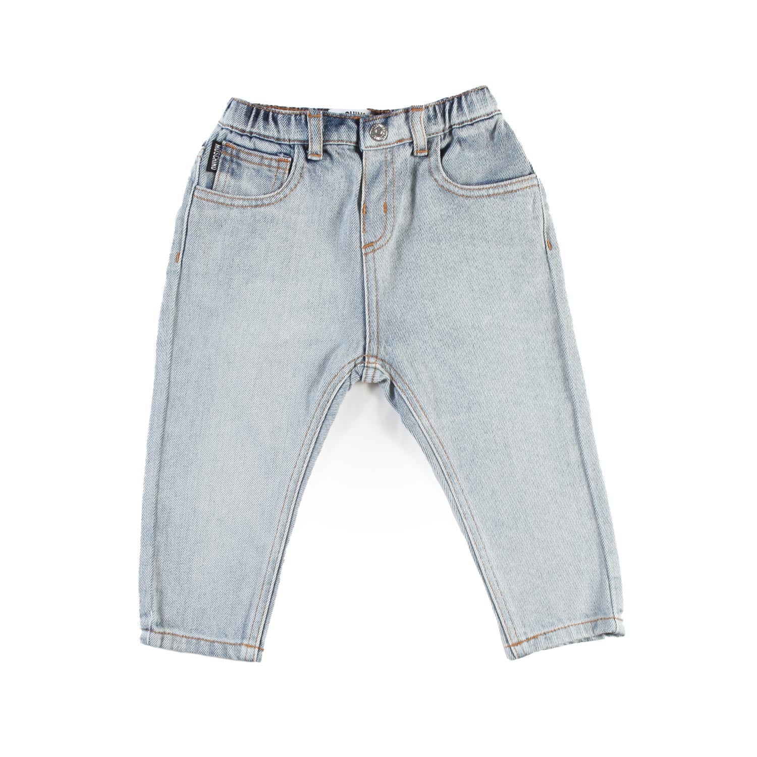 Jeans Moschino celeste chiaro slavato Bimbo Bimba - annameglio.com abbigliamento moda