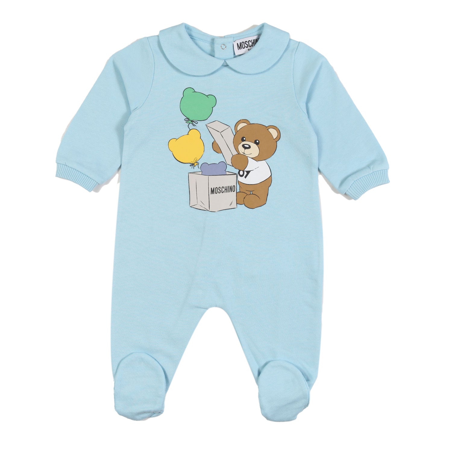 Tutina Moschino celeste in felpa neonato - annameglio.com abbigliamento moda