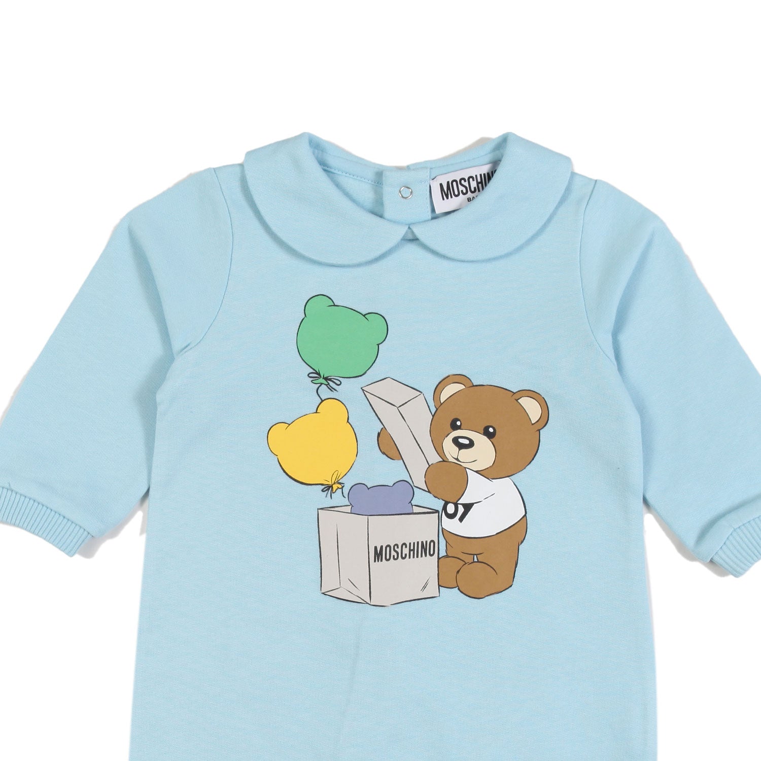 Tutina Moschino celeste in felpa neonato - annameglio.com abbigliamento moda