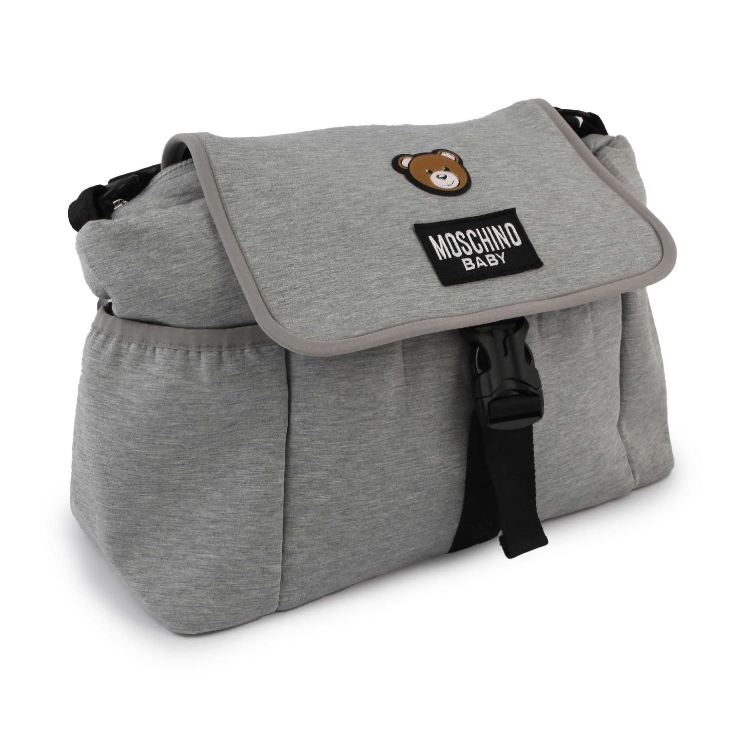 Borsa fasciatoio grigio melange con Teddy Bear - annameglio.com abbigliamento moda