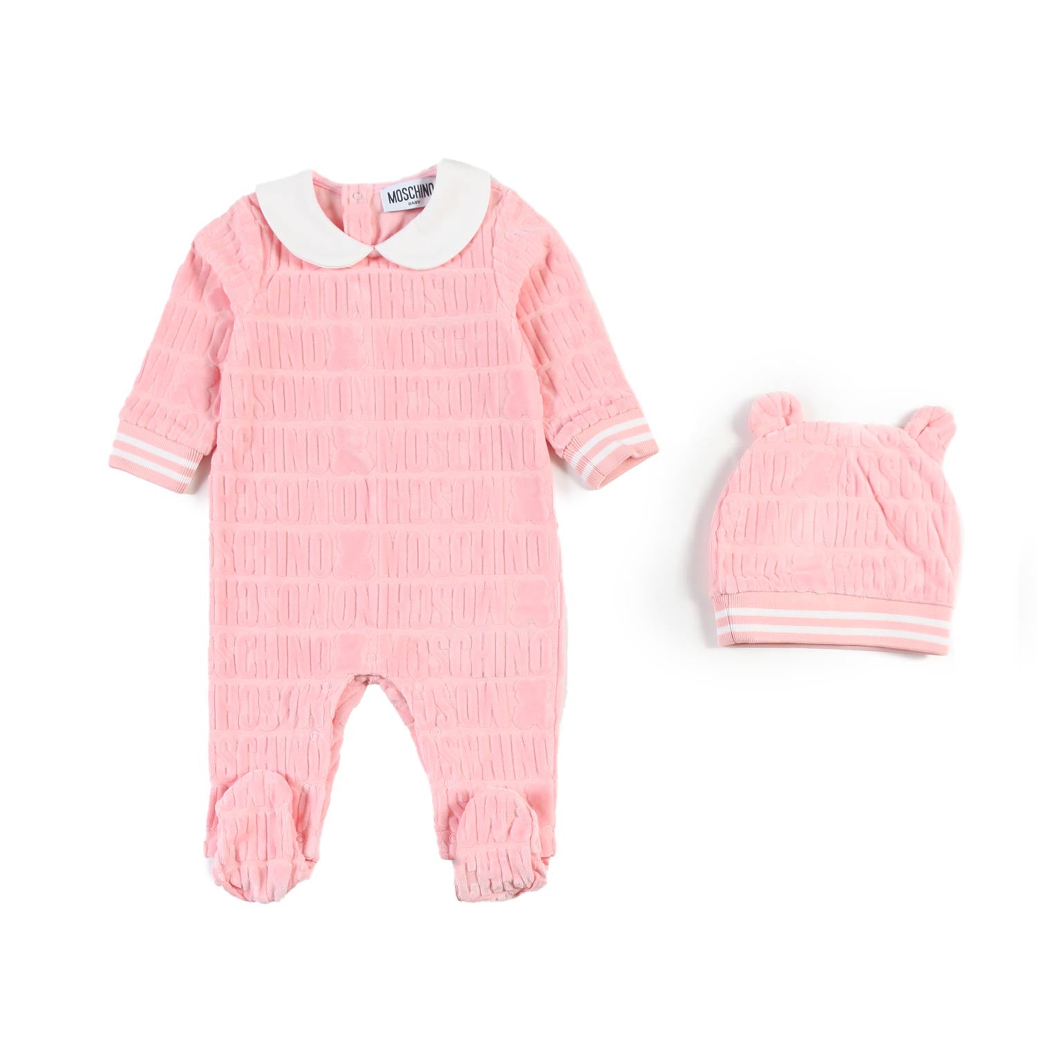 Set regalo Moschino Baby con tutina rosa - annameglio.com abbigliamento moda