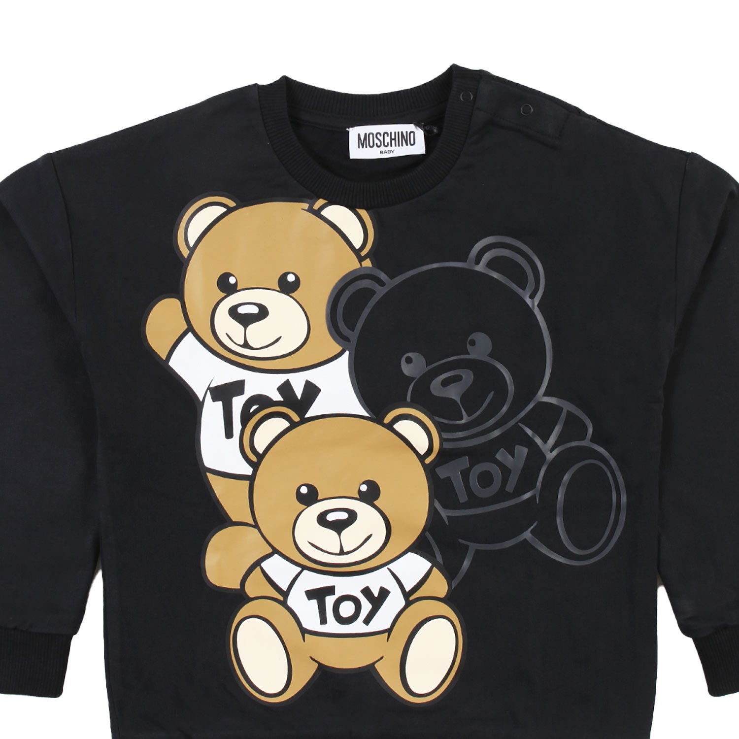 Felpa Moschino Baby nera con maxi Orsacchiotti - annameglio.com abbigliamento moda