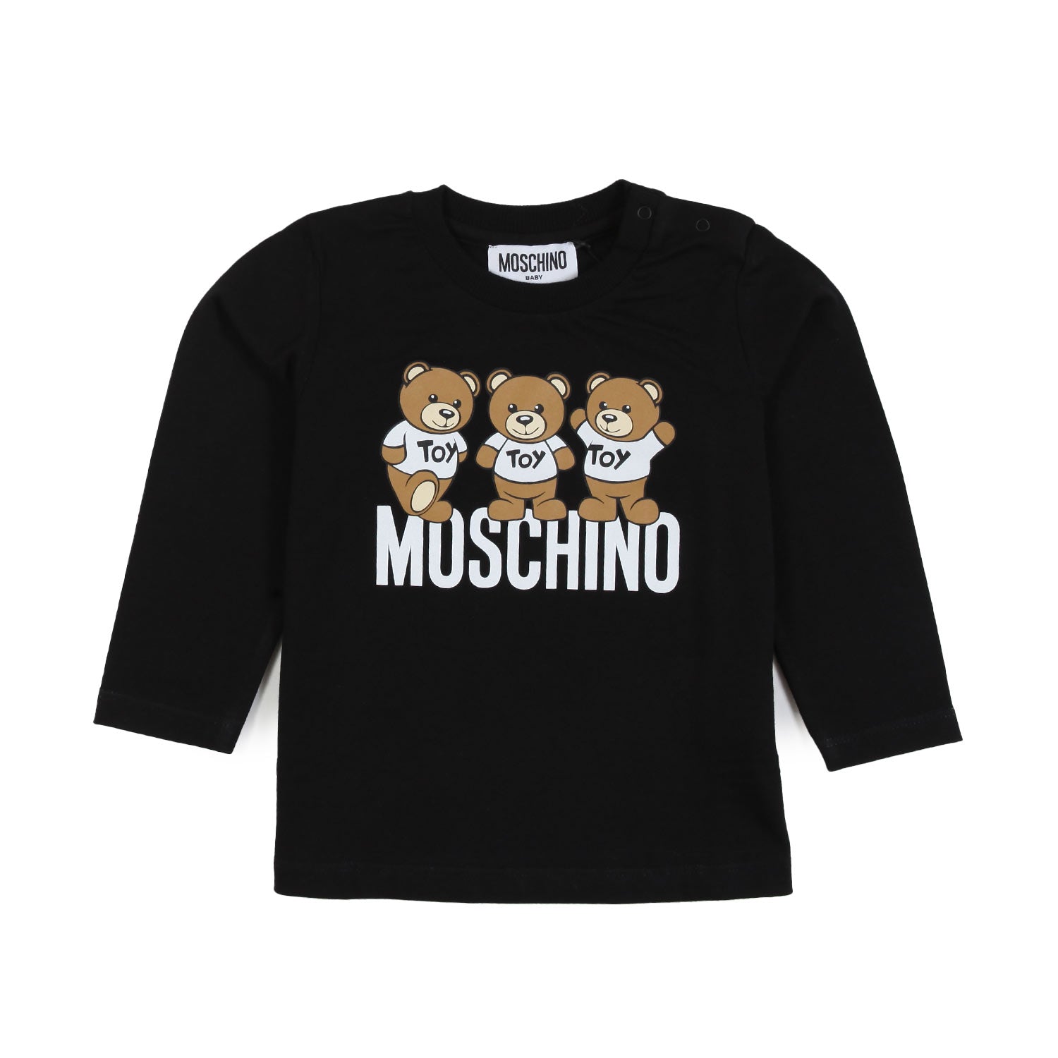 T-shirt lunga nera con Orsacchiotti baby unisex - annameglio.com abbigliamento moda