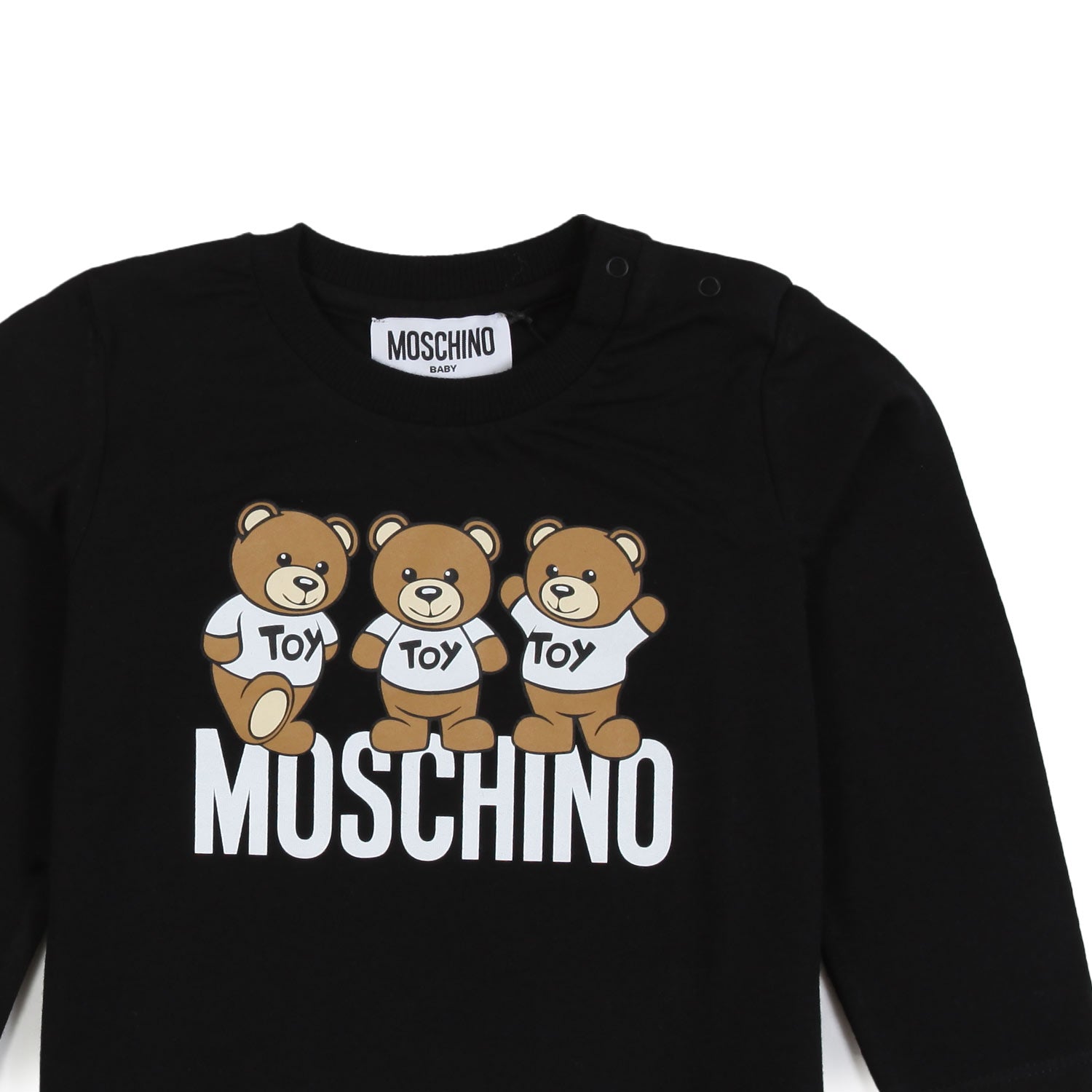 T-shirt lunga nera con Orsacchiotti baby unisex - annameglio.com abbigliamento moda