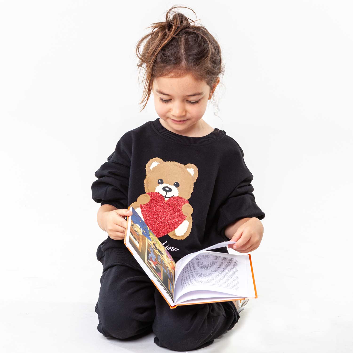 Felpa Teddy Bear Moschino nera Bambina - annameglio.com abbigliamento moda