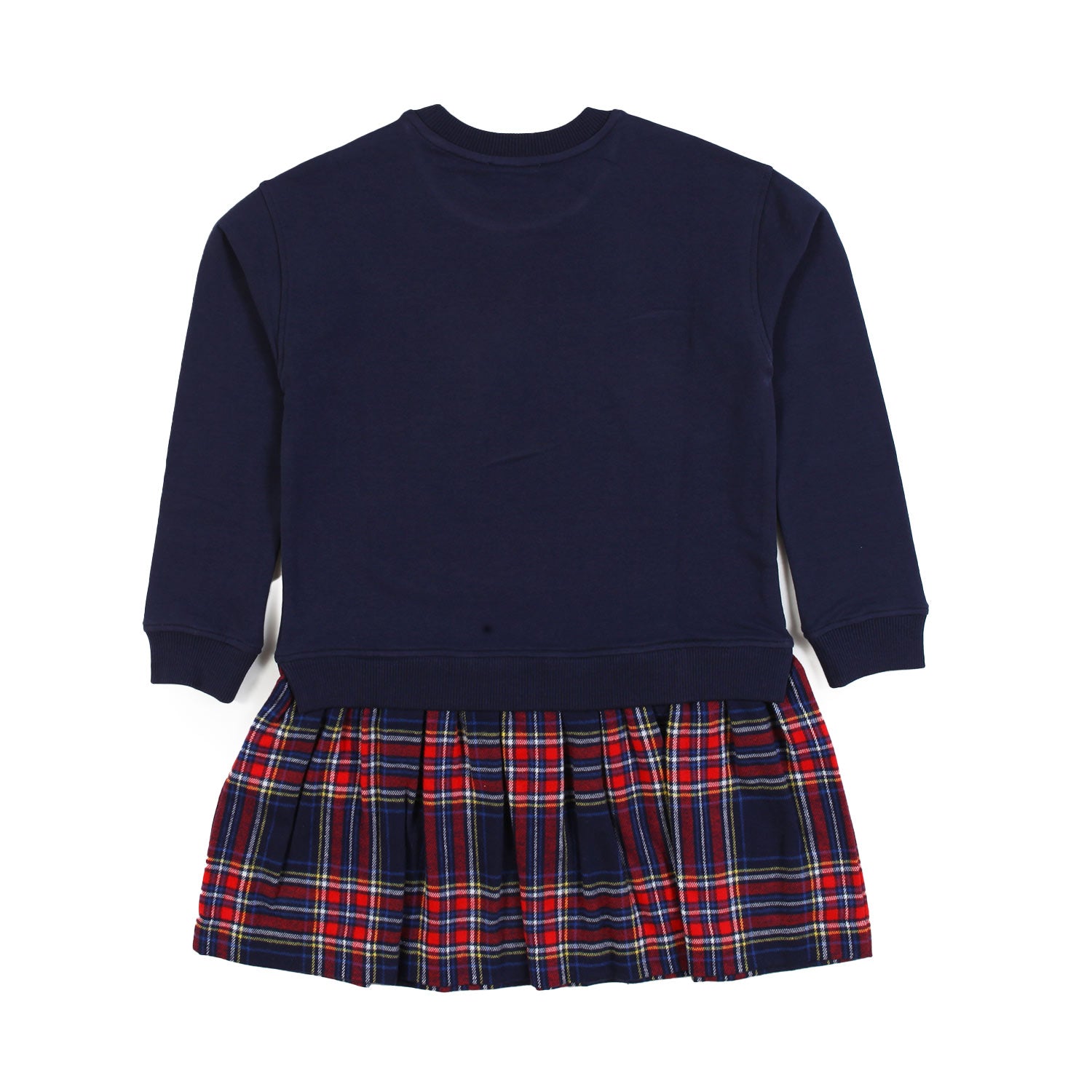Abito felpa blu con gonna tartan Bambina - annameglio.com abbigliamento moda