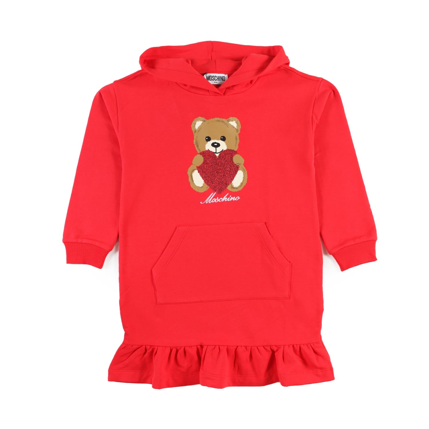 Abito felpa Moschino rosso con Teddy Bear Bambina - annameglio.com abbigliamento moda