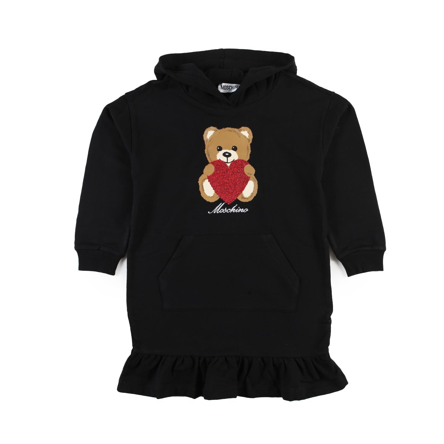 Abito felpa Moschino nero con Teddy Bear Bambina - annameglio.com abbigliamento moda
