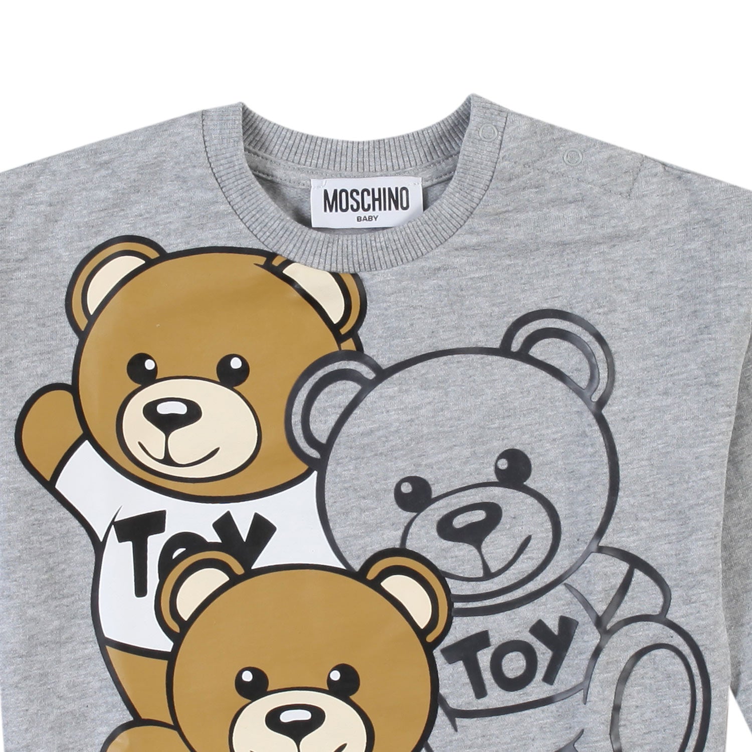 Felpa Moschino Baby grigia con maxi orsacchiotti - annameglio.com abbigliamento moda