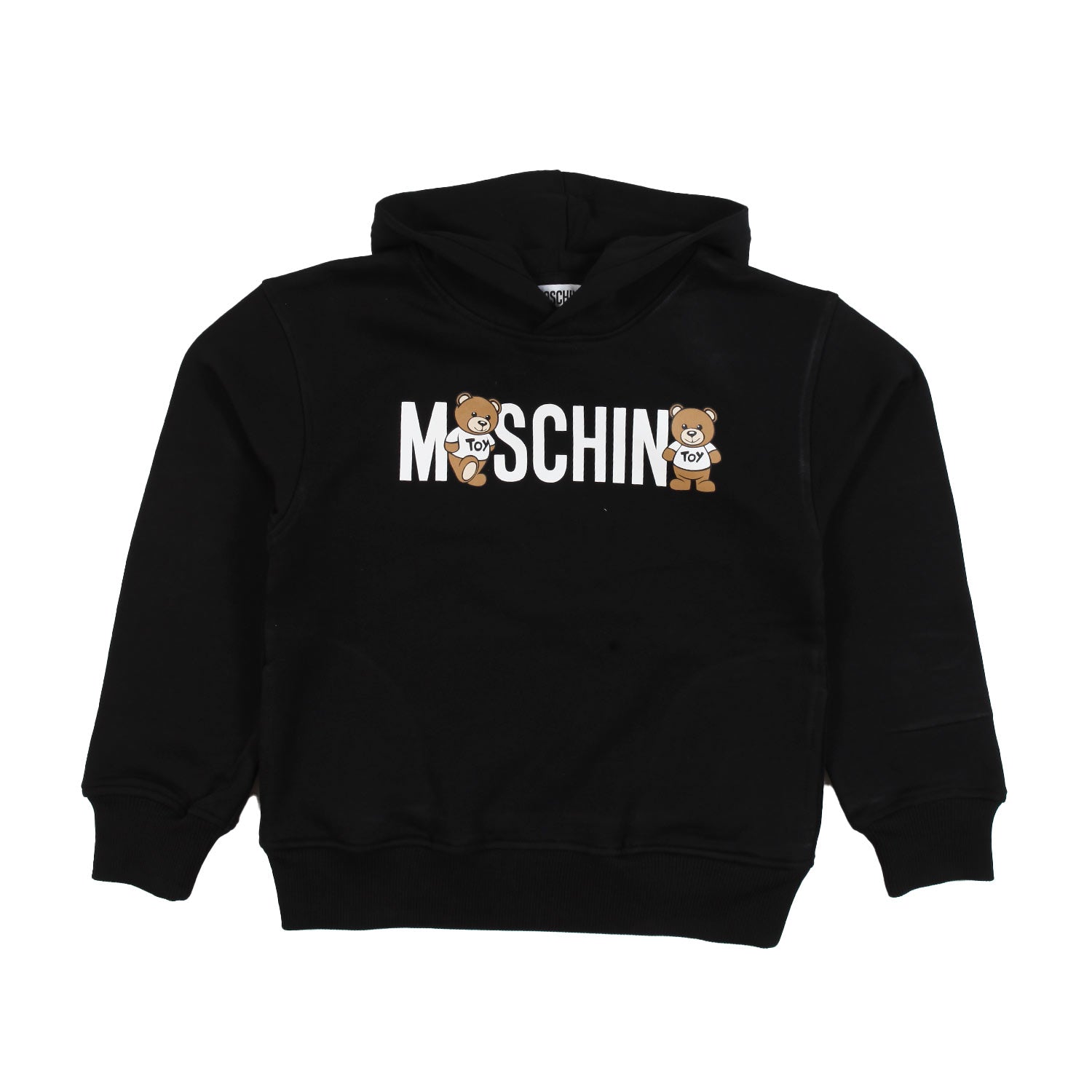 Felpa hoodie Moschino nera con logo Teddy Bears - annameglio.com abbigliamento moda
