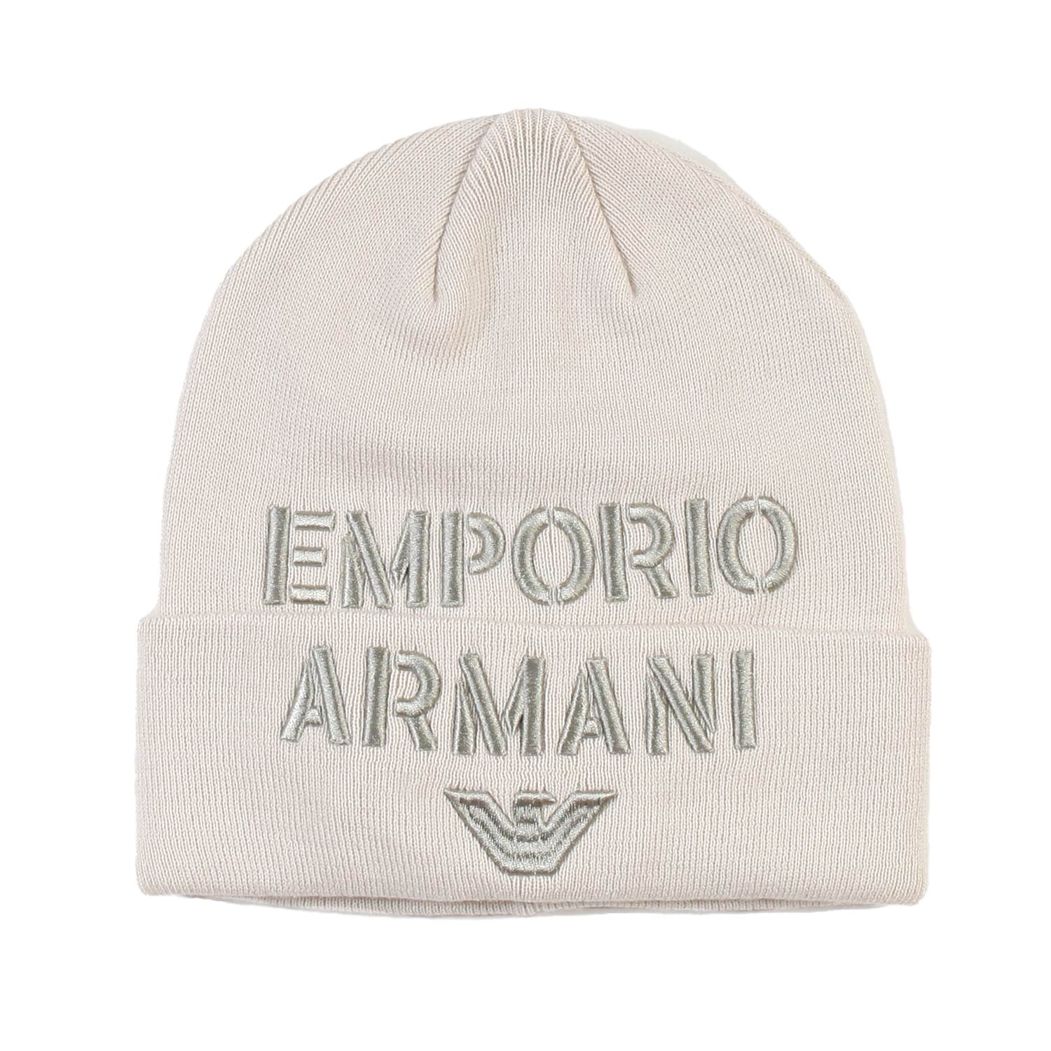 Berretto Armani beige con logo verde army chiaro - annameglio.com abbigliamento moda