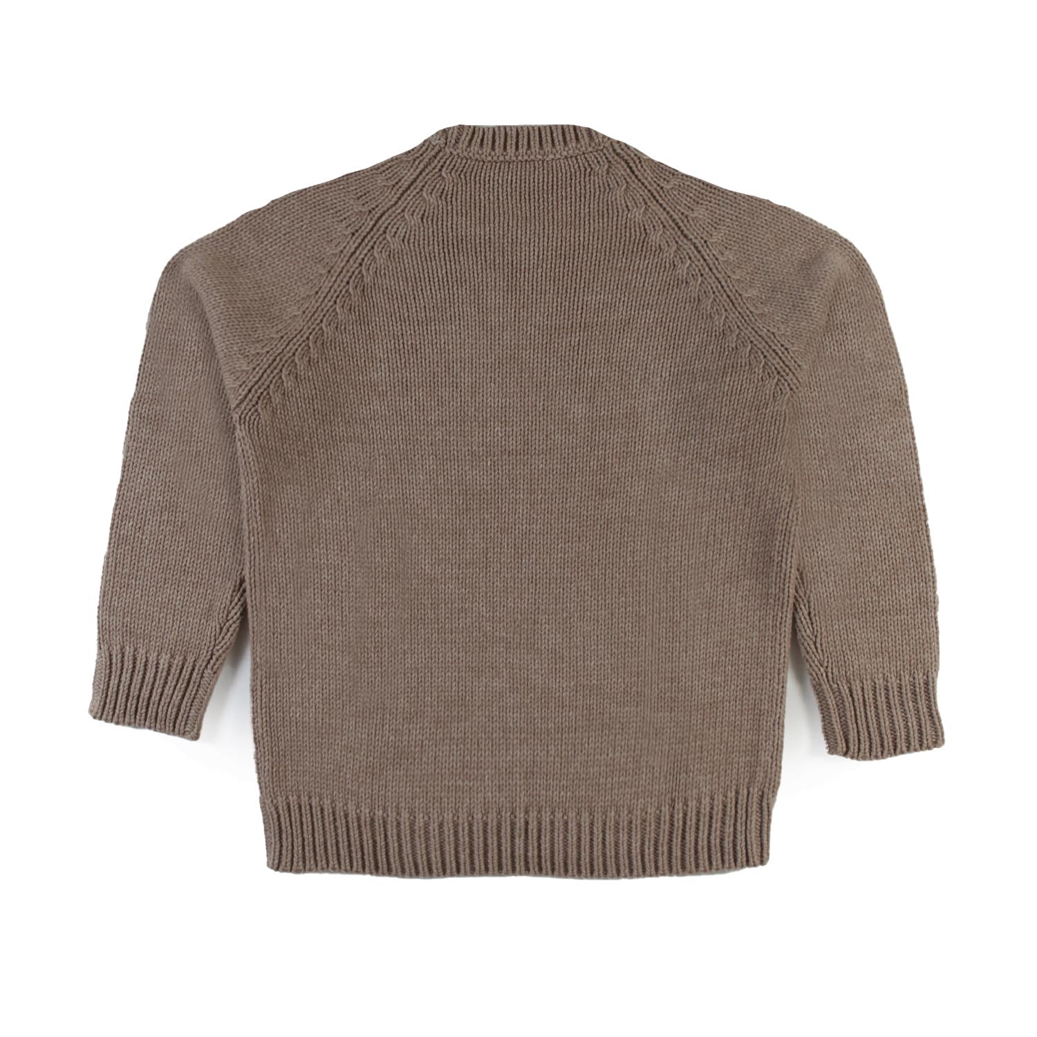 Maglione Armani beige con maxi Aquilotto panna - annameglio.com abbigliamento moda