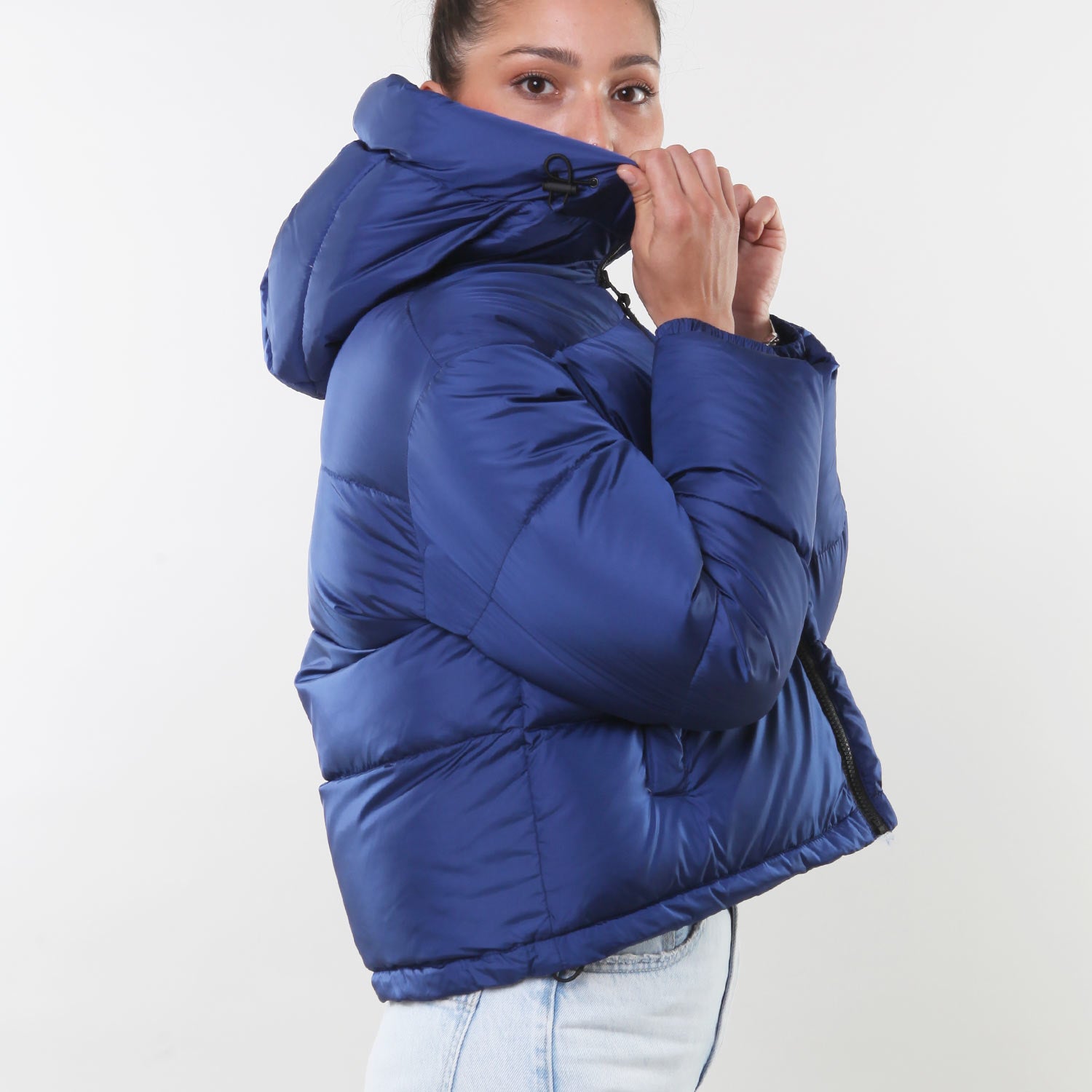 Piumino corto Aspesi blu bambina e ragazza - annameglio.com abbigliamento moda