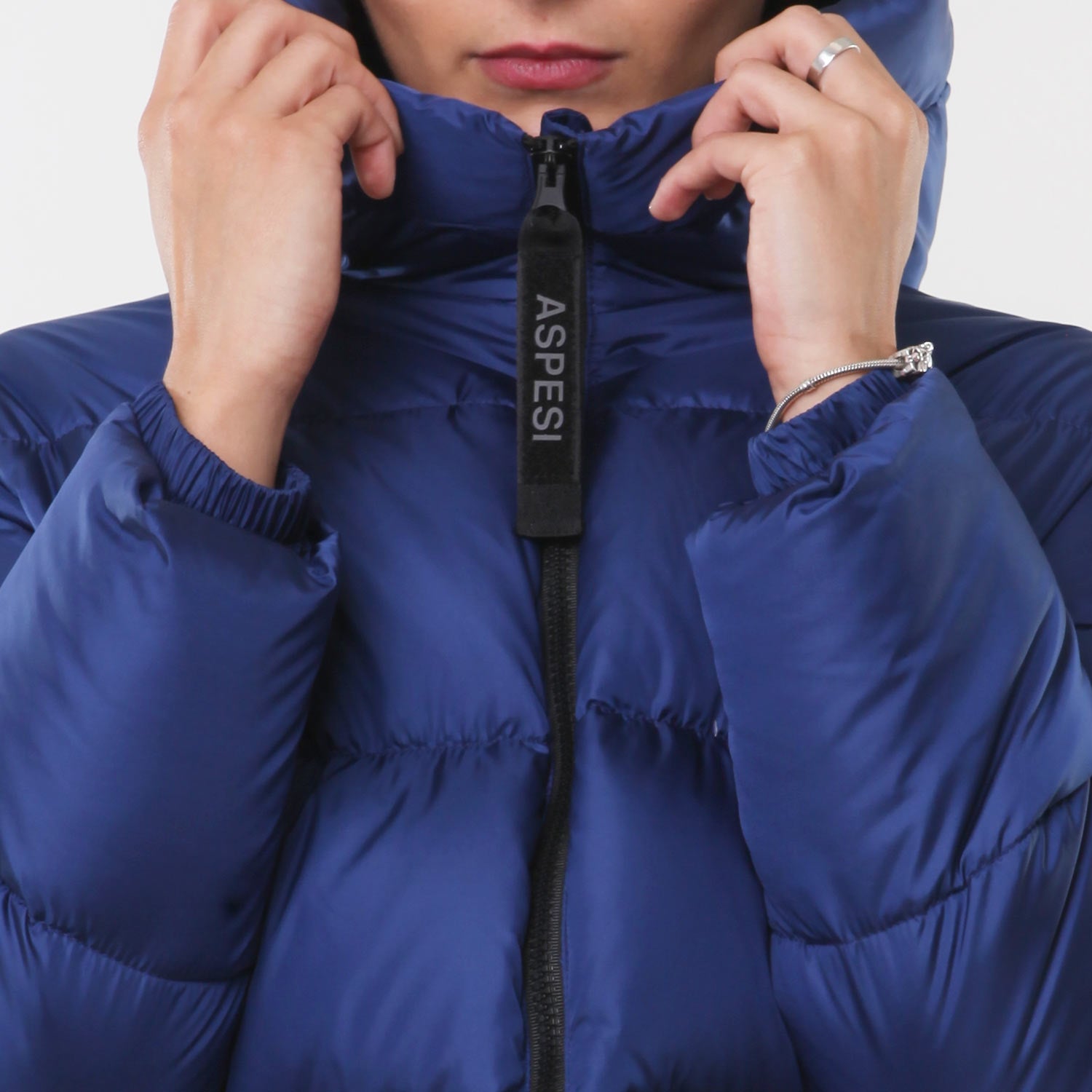 Piumino corto Aspesi blu bambina e ragazza - annameglio.com abbigliamento moda