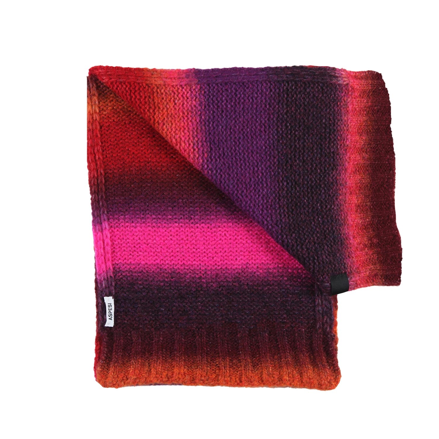 Sciarpa unisex Aspesi viola e multicolor a strisce - annameglio.com abbigliamento moda