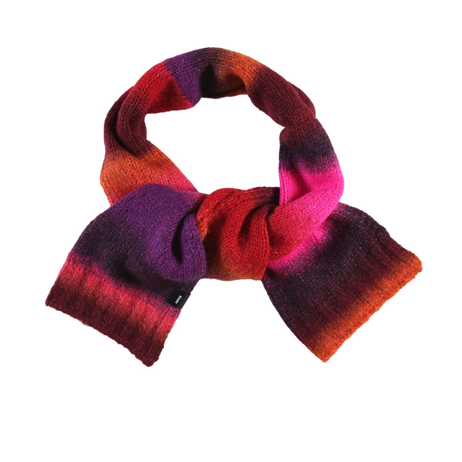 Sciarpa unisex Aspesi viola e multicolor a strisce - annameglio.com abbigliamento moda