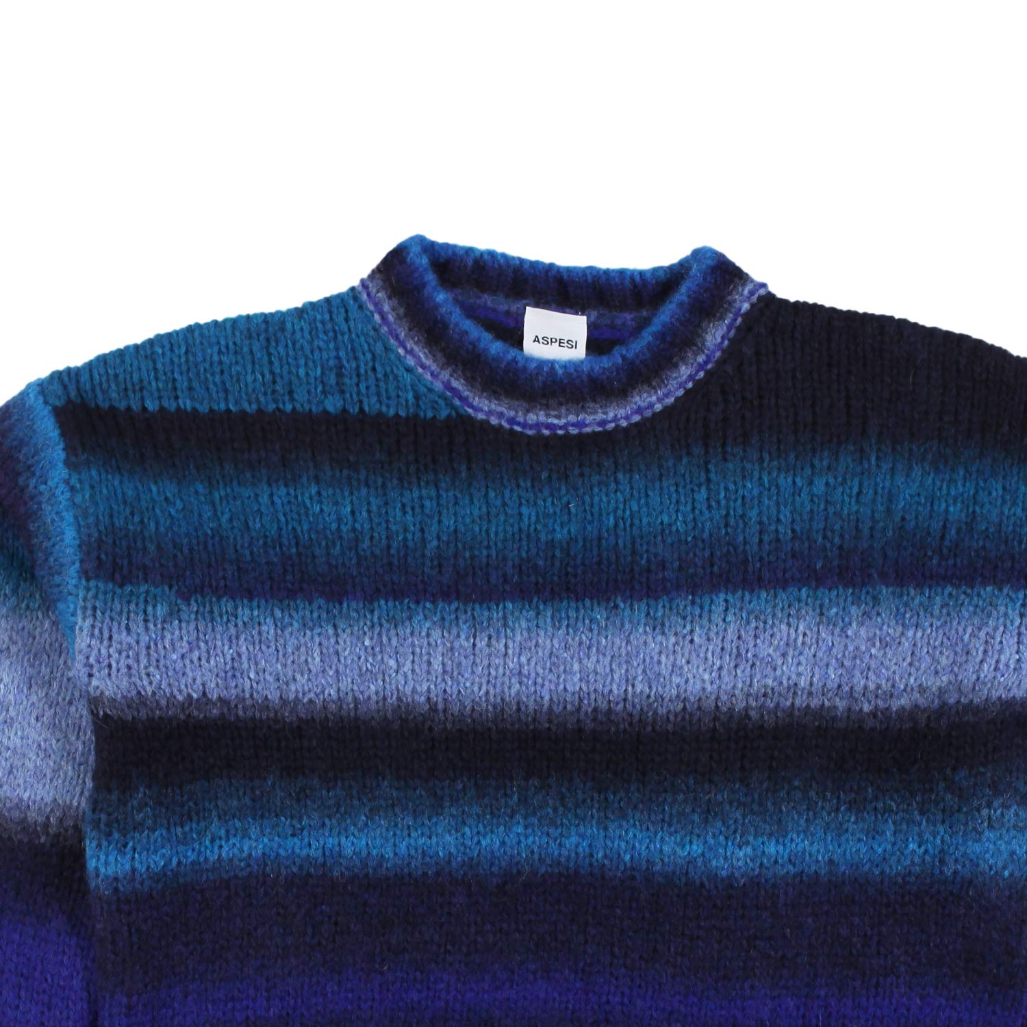 Maglione cropped Aspesi toni di blu - annameglio.com abbigliamento moda