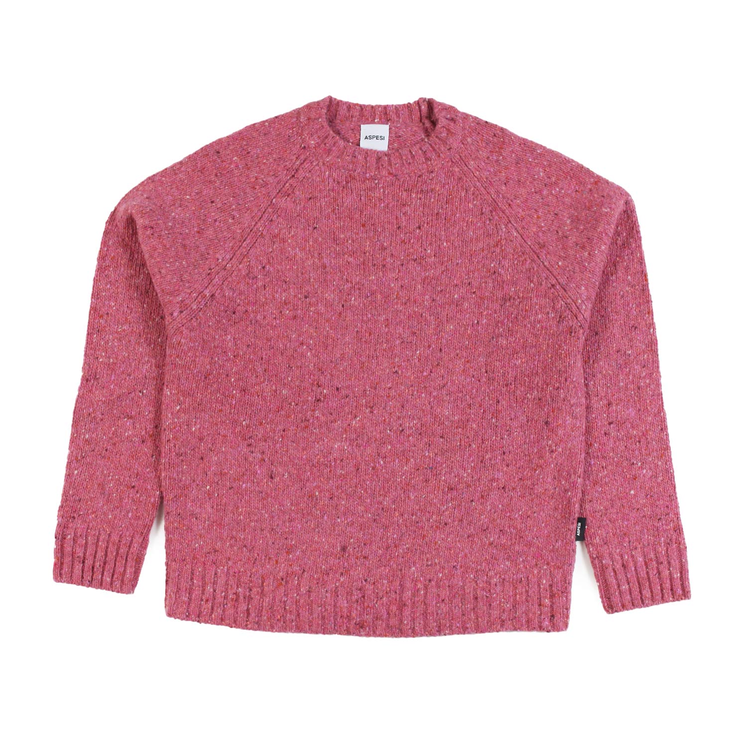 Maglione unisex Aspesi rosa pastello melange - annameglio.com abbigliamento moda