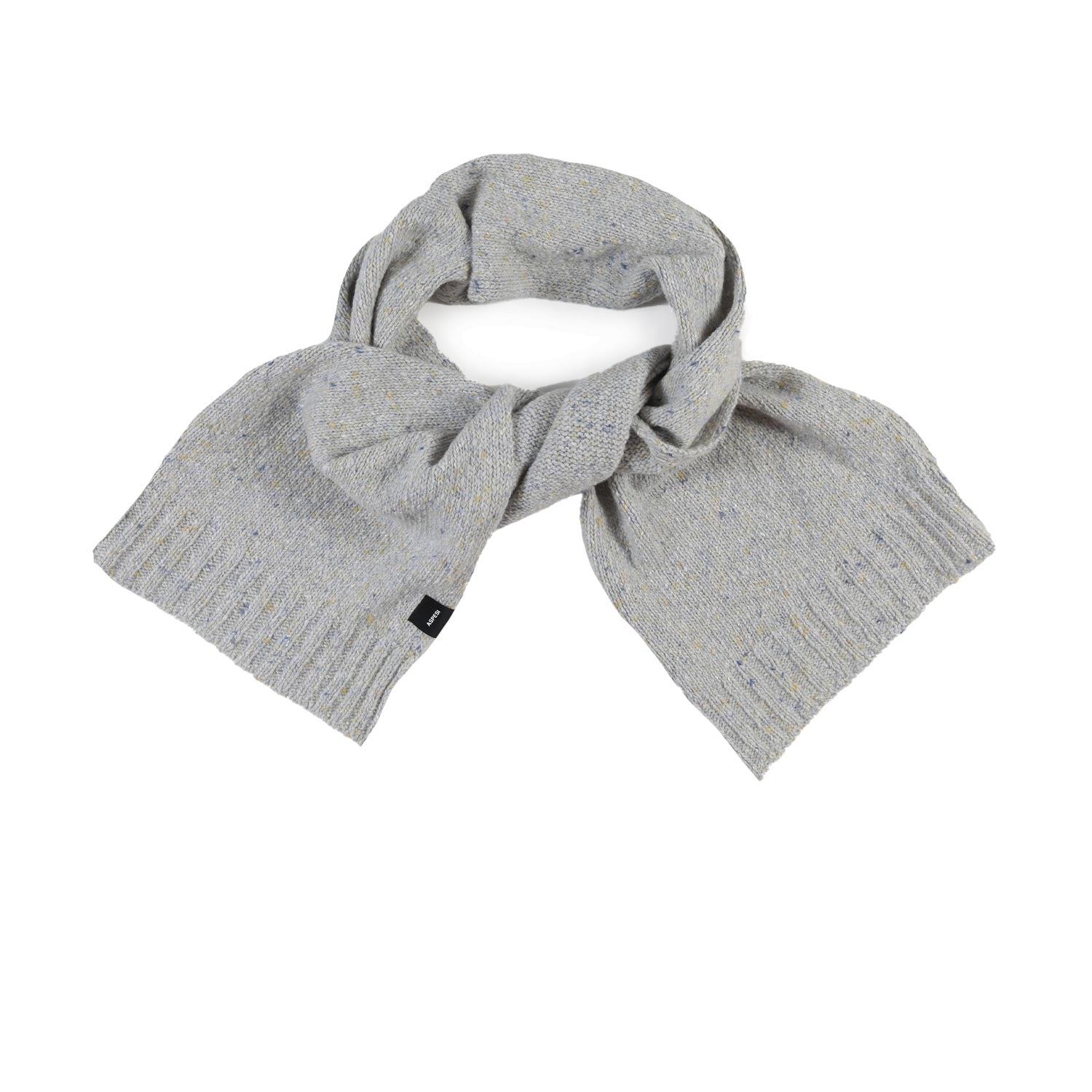 Aspesi melange light grey unisex scarf - annameglio.com abbigliamento moda