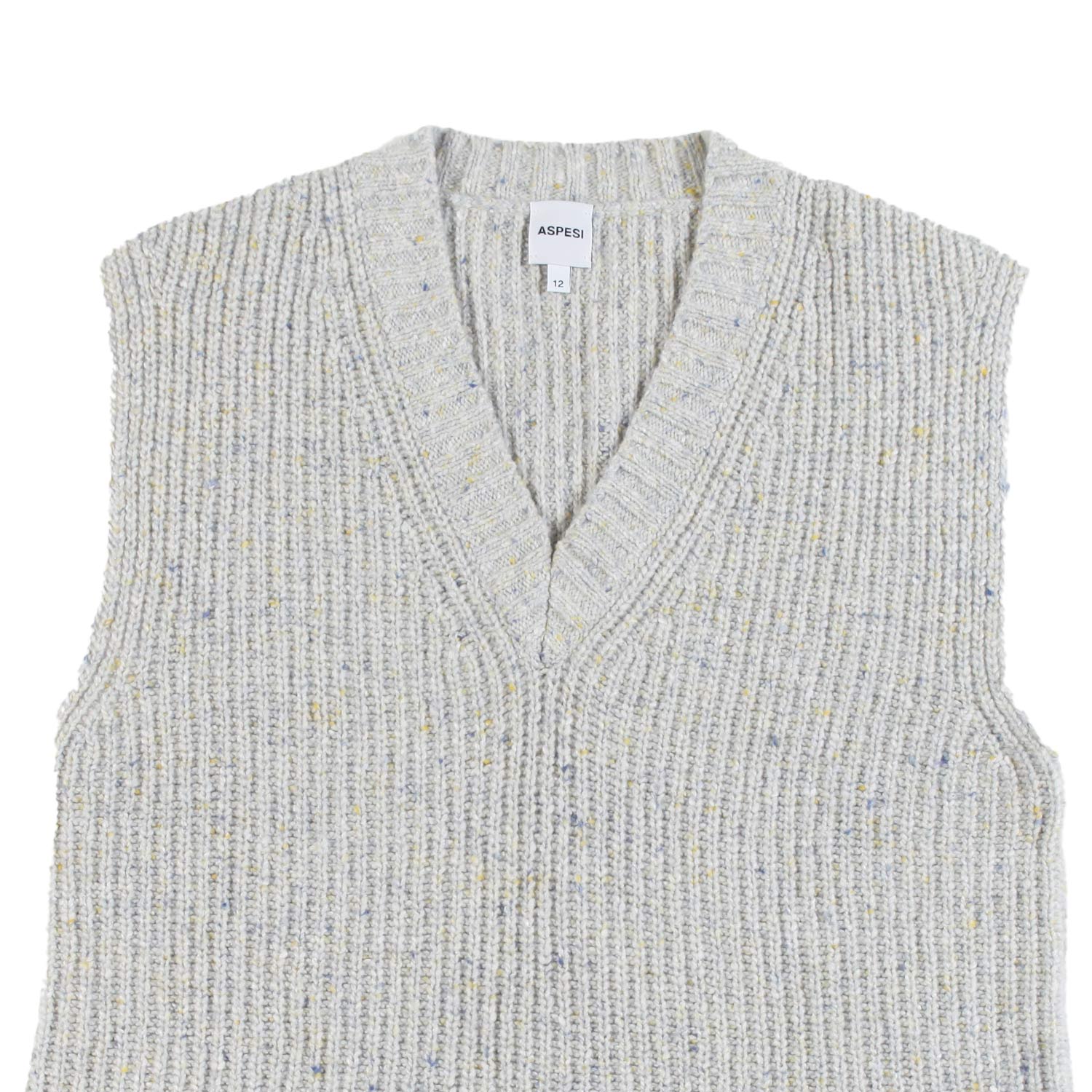 Gilet tricot Aspesi grigio chiaro melange - annameglio.com abbigliamento moda