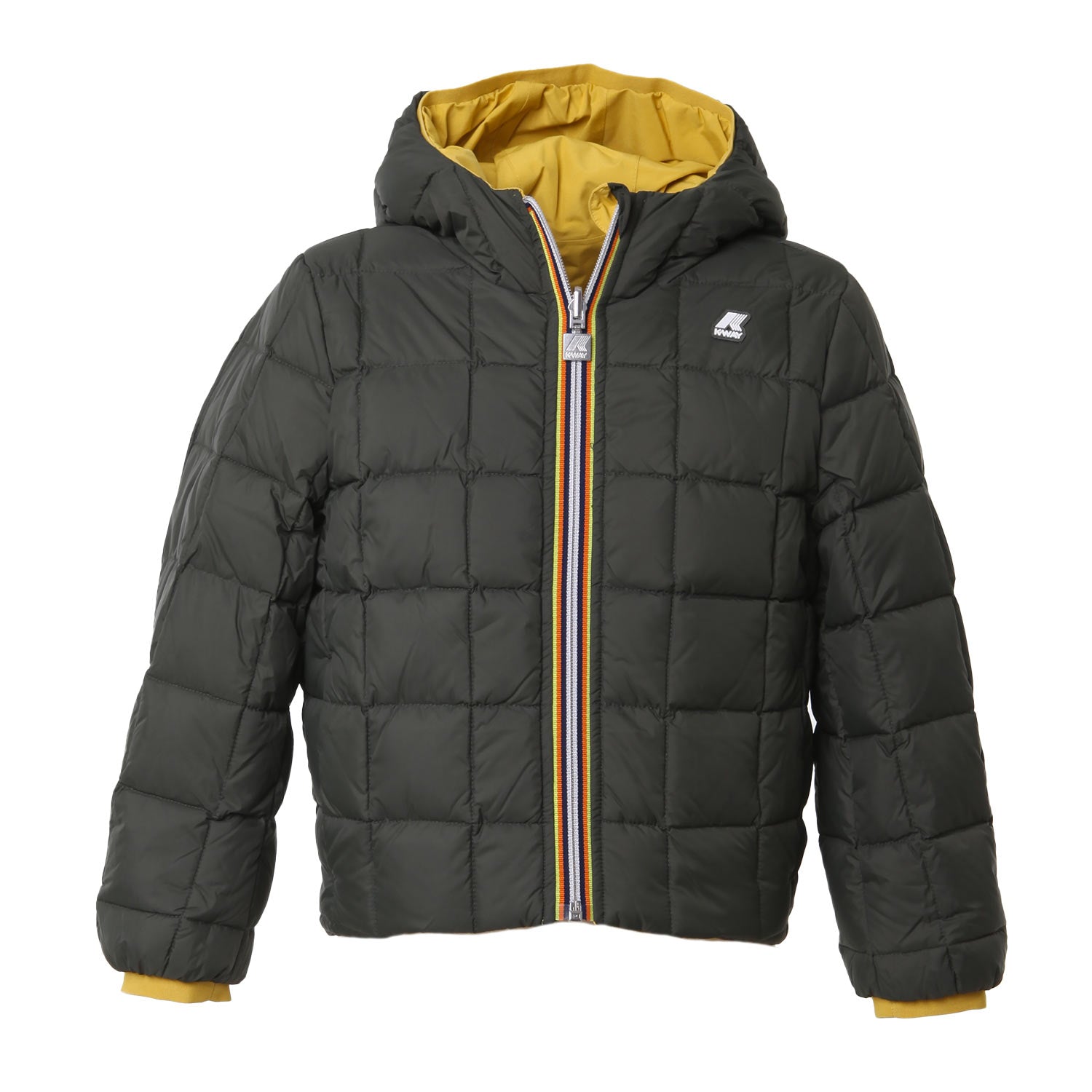 PIUMINO JACK ECO THERMO DOUBLE GIALLO E VERDE - annameglio.com abbigliamento moda