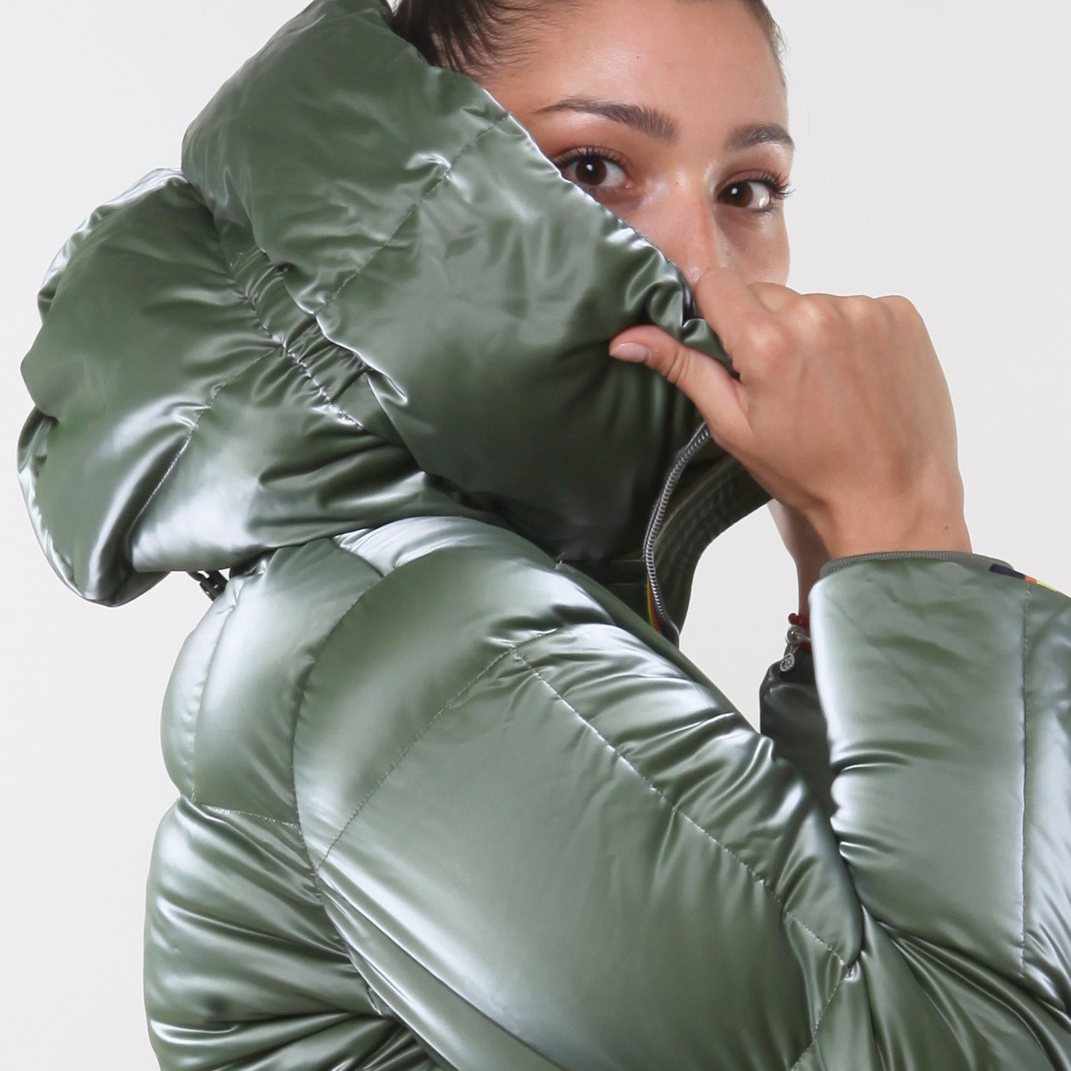 Piumino Esonne Heavy Brick verde metal - annameglio.com abbigliamento moda