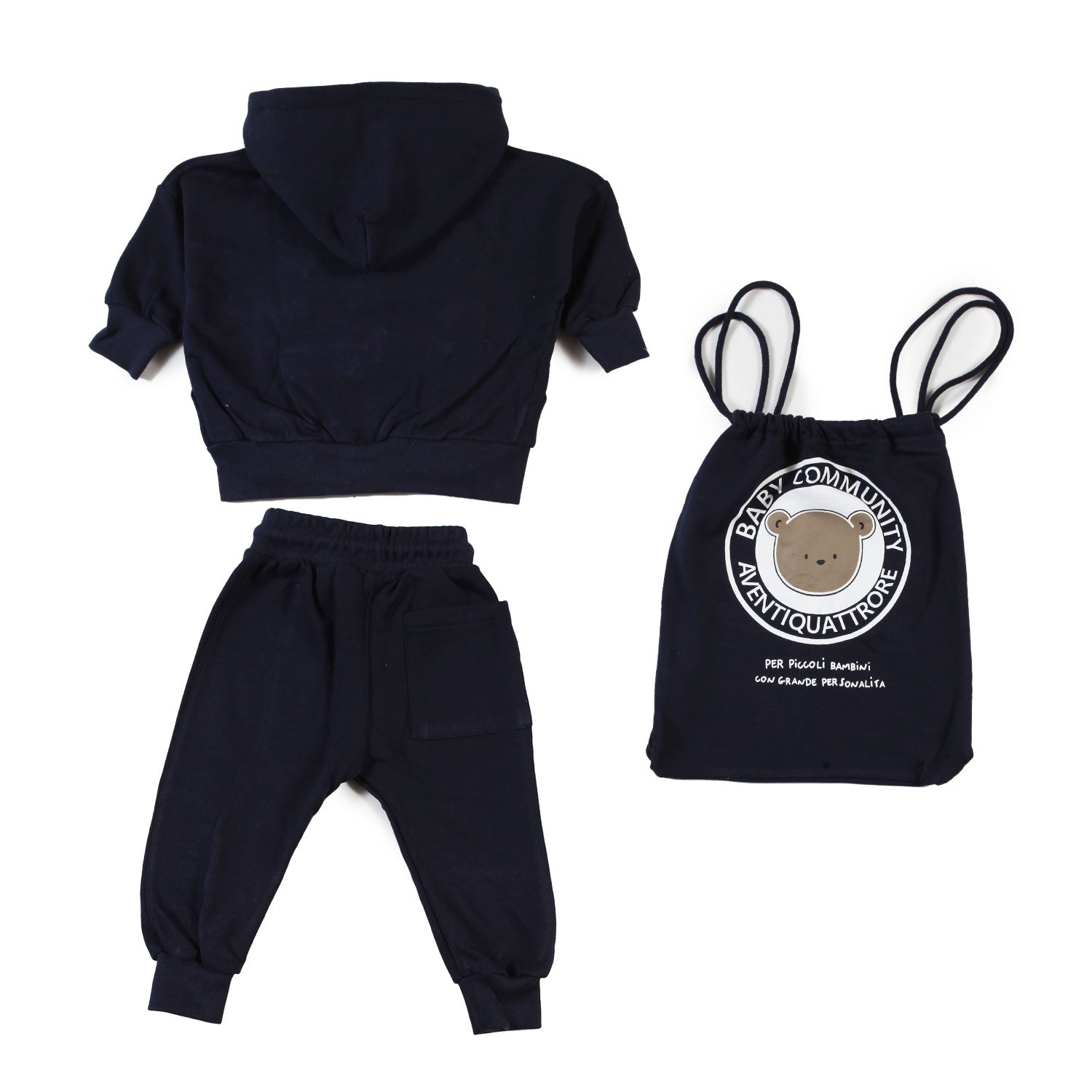 Tuta A24 blu navy e bianca bimbo e bimba - annameglio.com abbigliamento moda