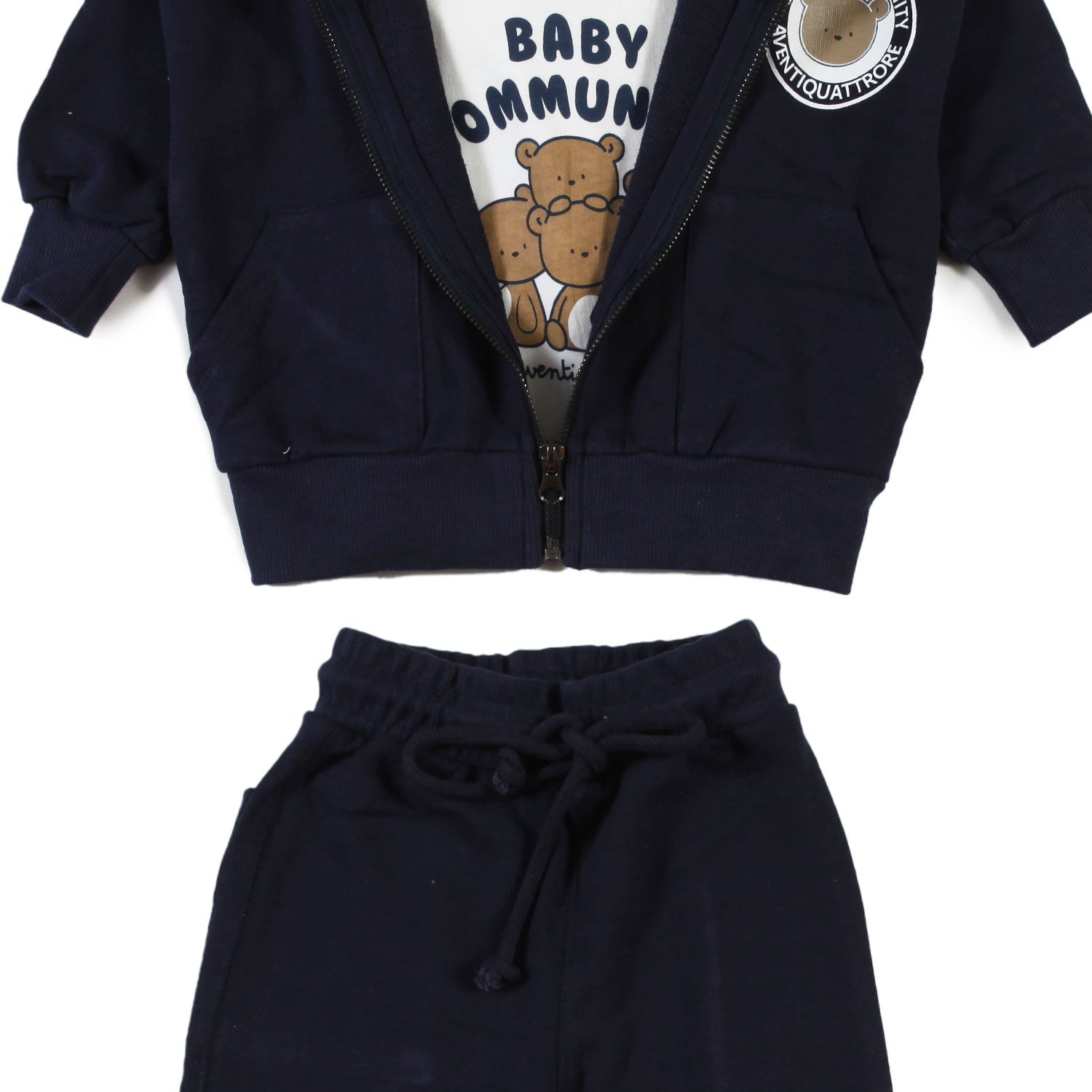 Tuta A24 blu navy e bianca bimbo e bimba - annameglio.com abbigliamento moda