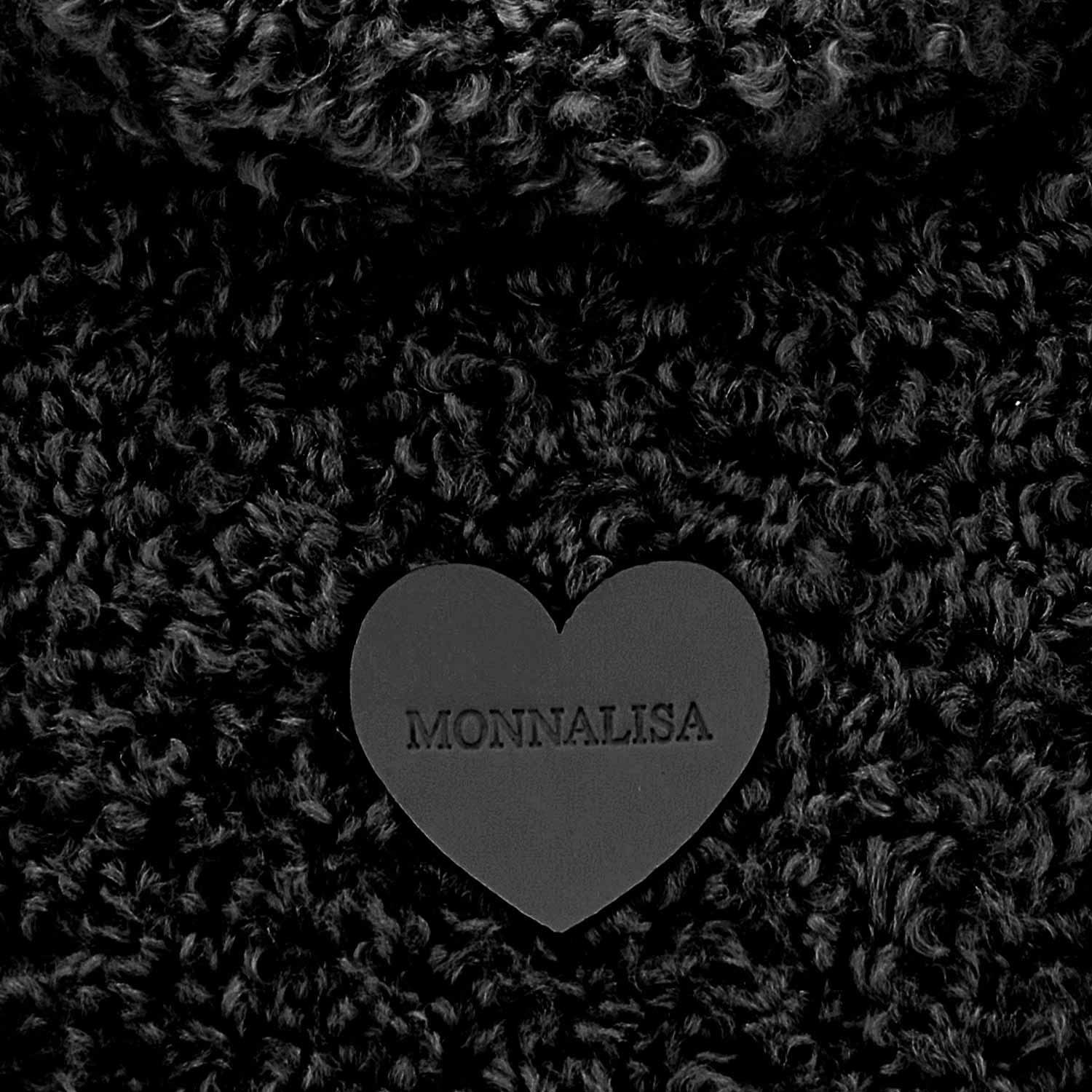 Borsetta peluche Monnalisa nera con tracolla - annameglio.com abbigliamento moda