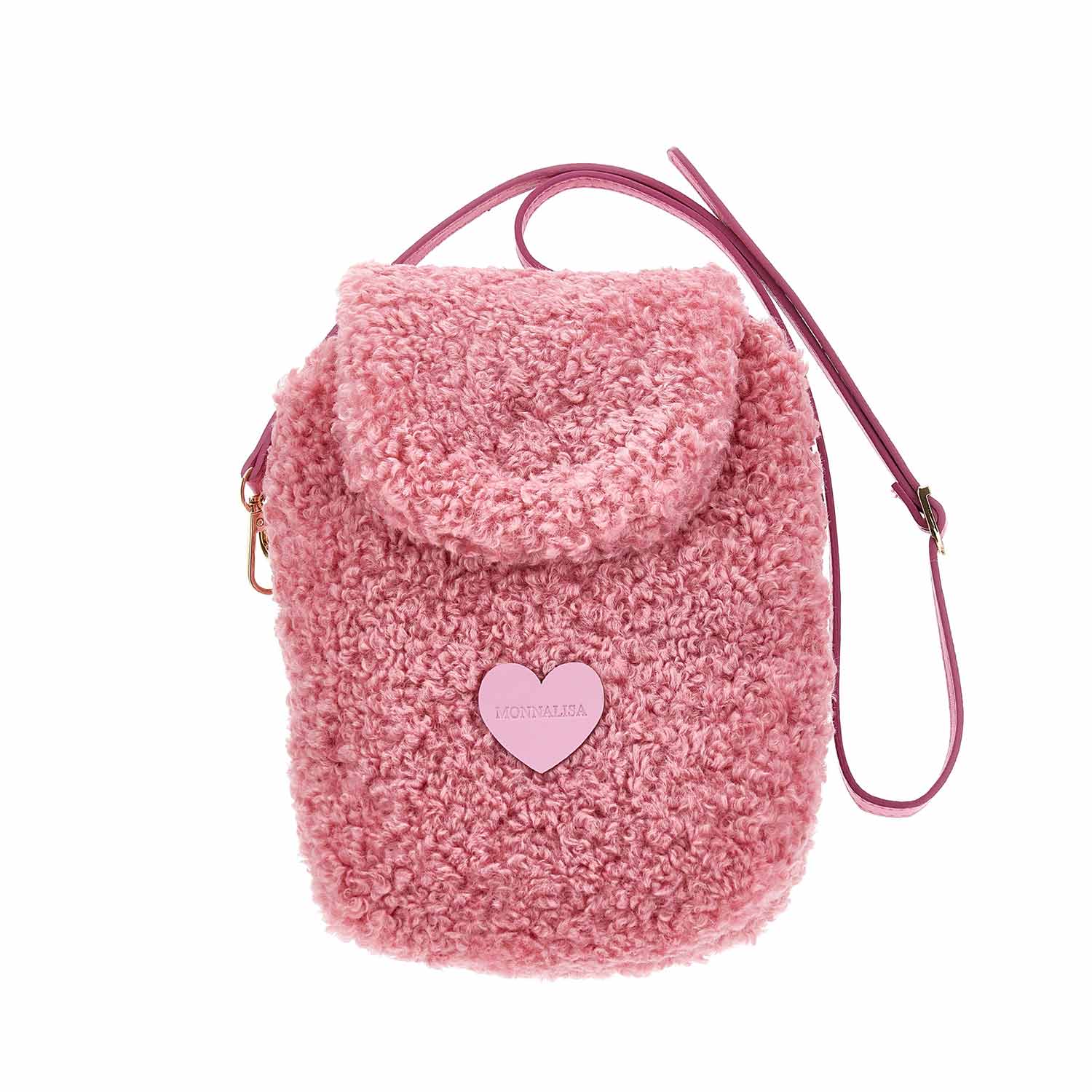 Borsetta peluche Monnalisa fucsia con tracolla - annameglio.com abbigliamento moda