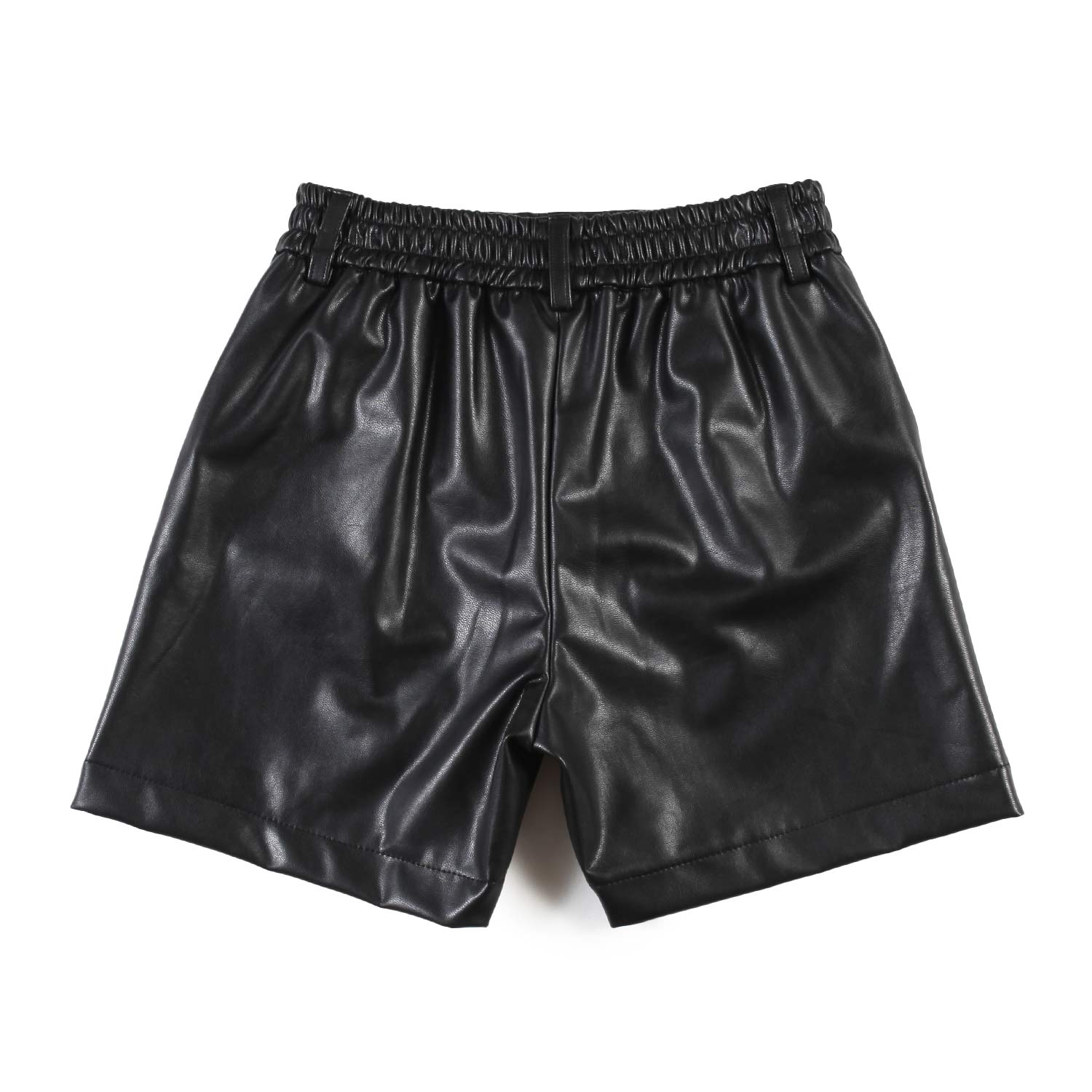 Shorts neri in tessuto spalmato - annameglio.com abbigliamento moda