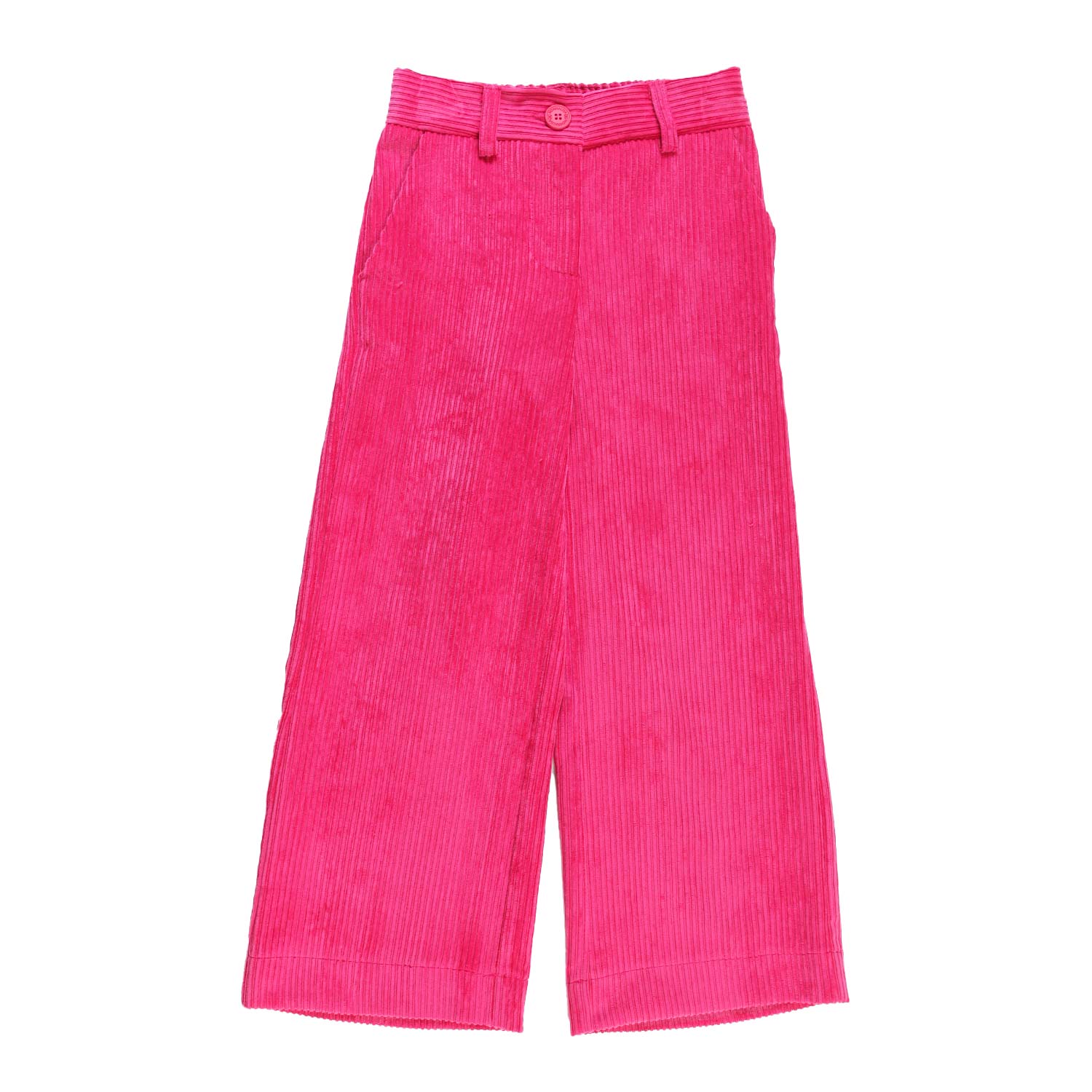 Pantaloni fucsia di velluto a coste larghe - annameglio.com abbigliamento moda