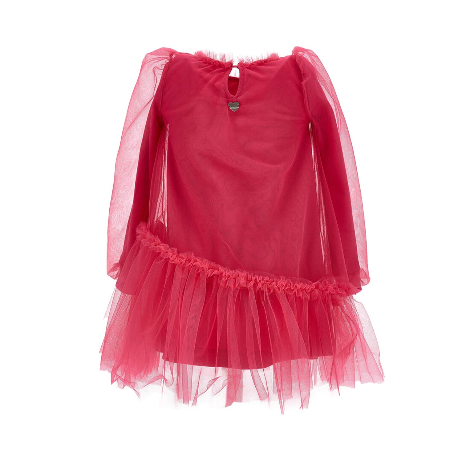 ABITO FUCSIA IN TULLE MONNALISA - annameglio.com abbigliamento moda