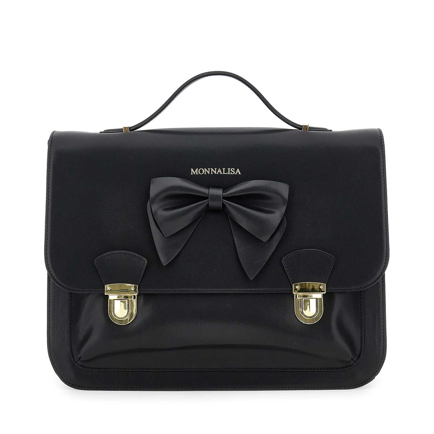 Cartella Monnalisa nera e oro in pelle - annameglio.com abbigliamento moda