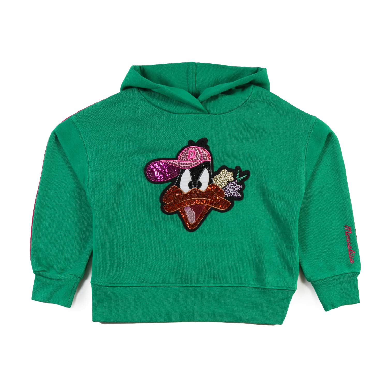 Felpa Daffy Duck verde con cappuccio Bambina - annameglio.com abbigliamento moda