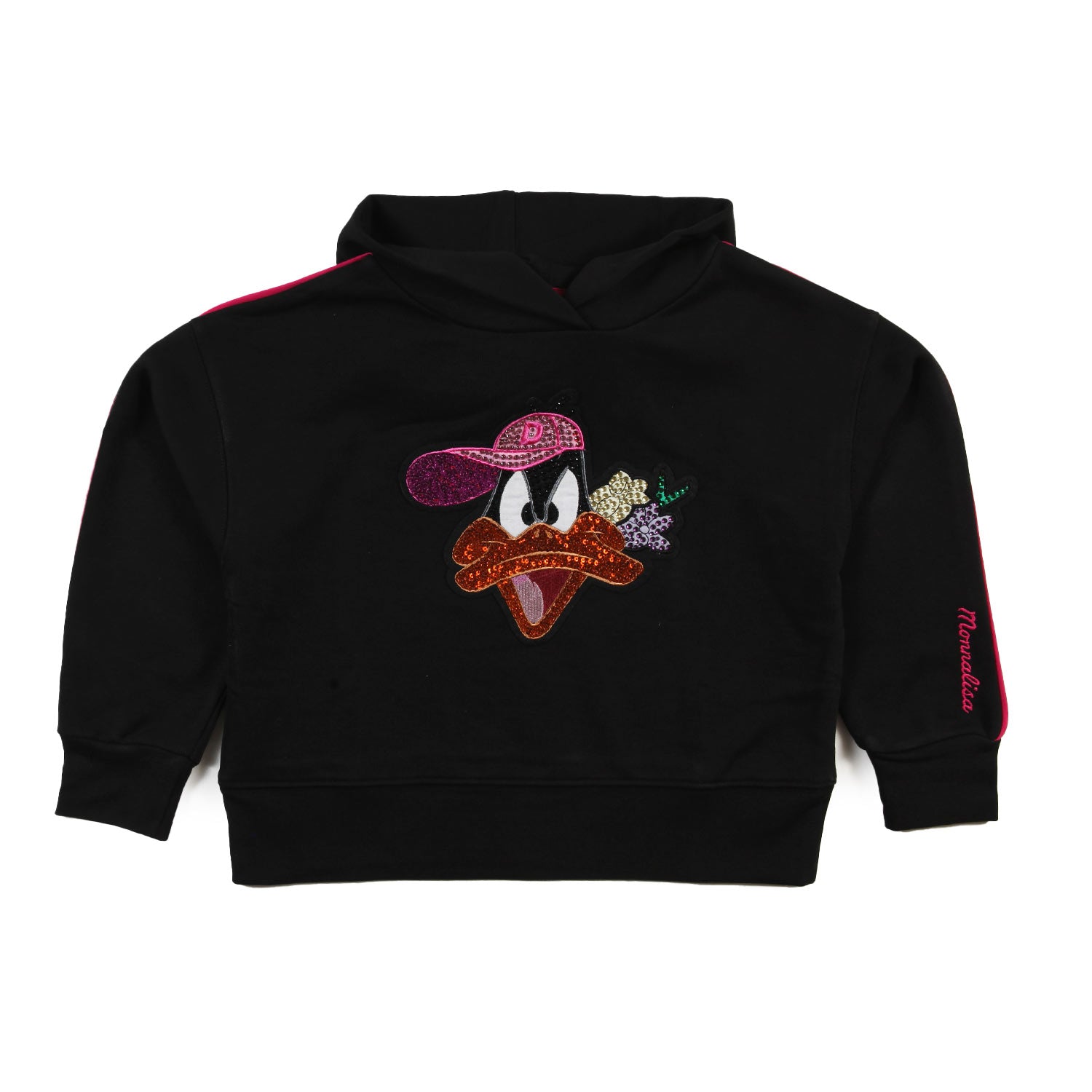 Felpa Daffy Duck nera con cappuccio Bambina - annameglio.com abbigliamento moda