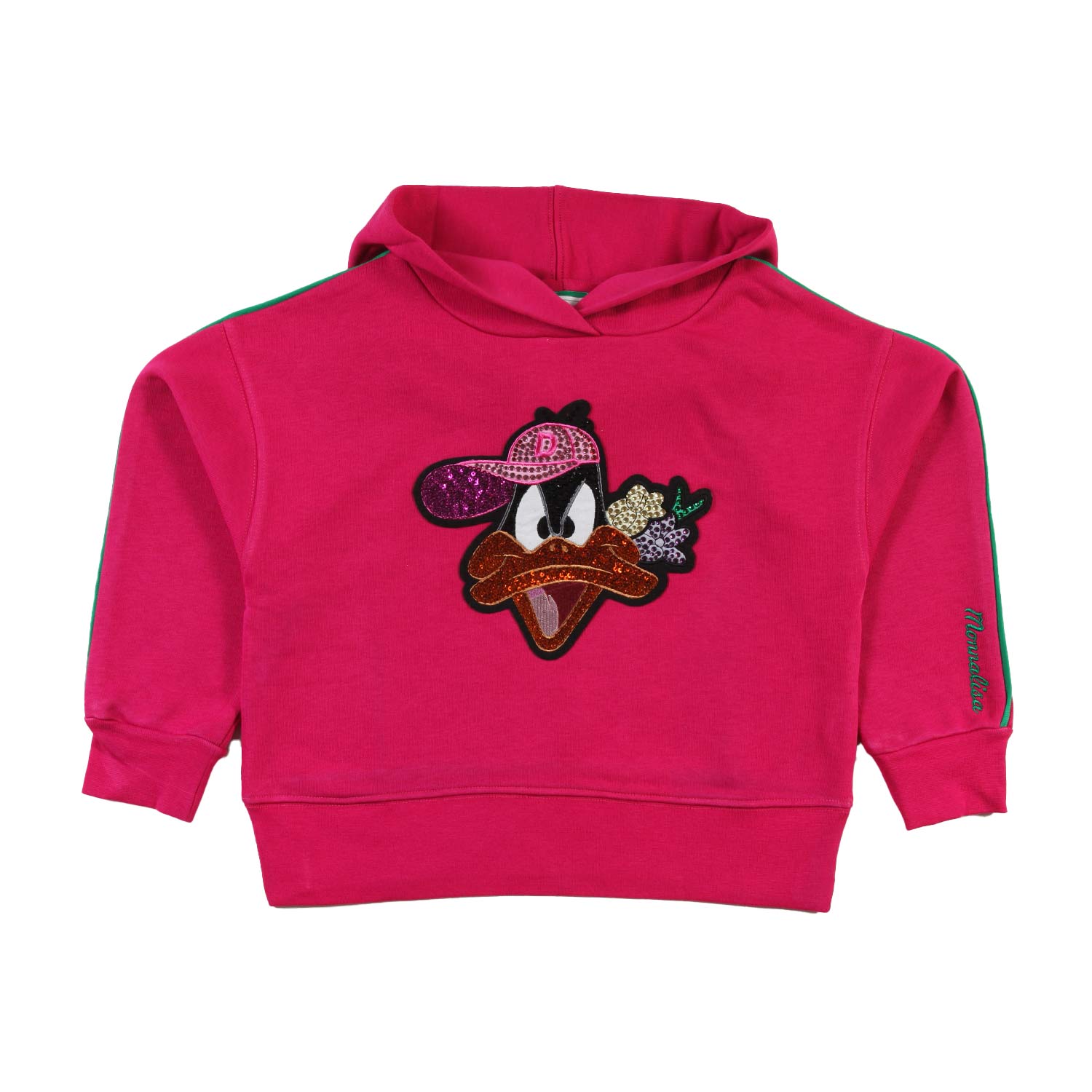 Felpa Daffy Duck fucsia con cappuccio Bambina - annameglio.com abbigliamento moda