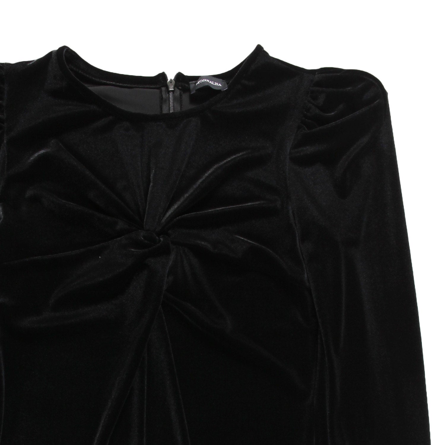 Abito Nero in ciniglia taglio impero Monnalisa - annameglio.com abbigliamento moda